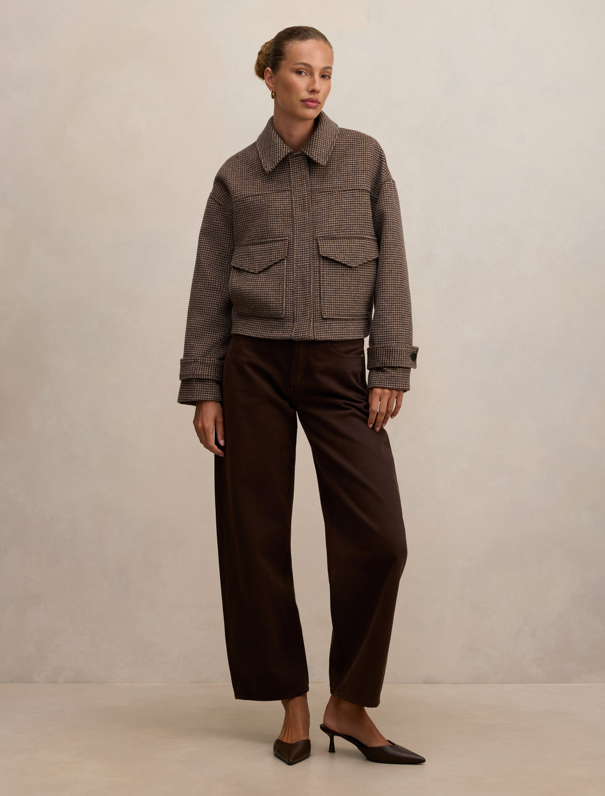 Kaylee Check Cropped Jacket
