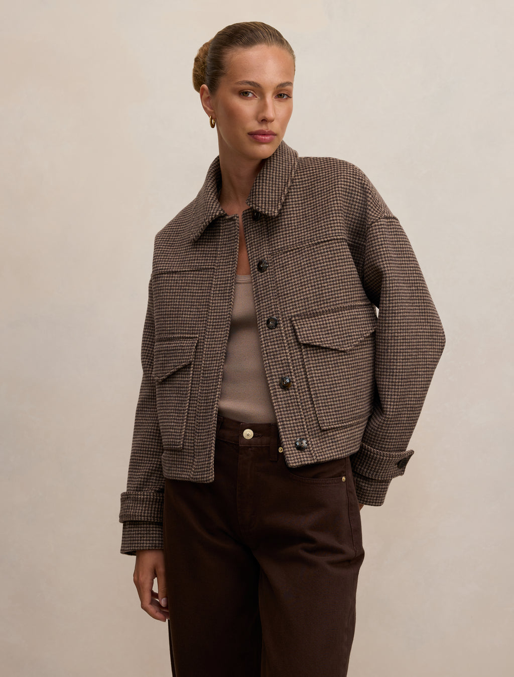 Kaylee Check Cropped Jacket