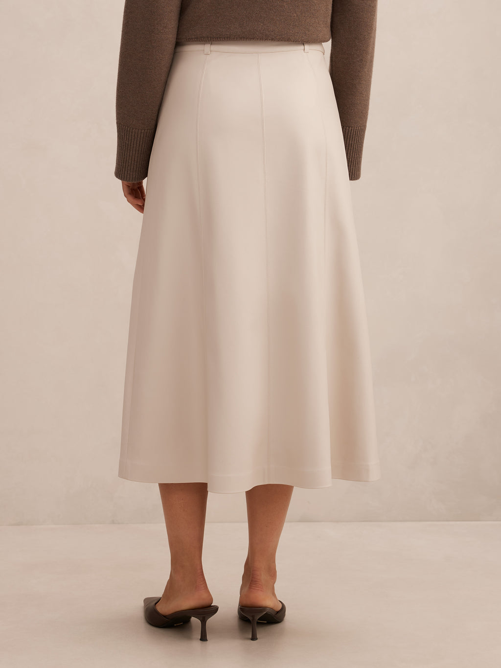 Isla Vegan Leather Midi skirt