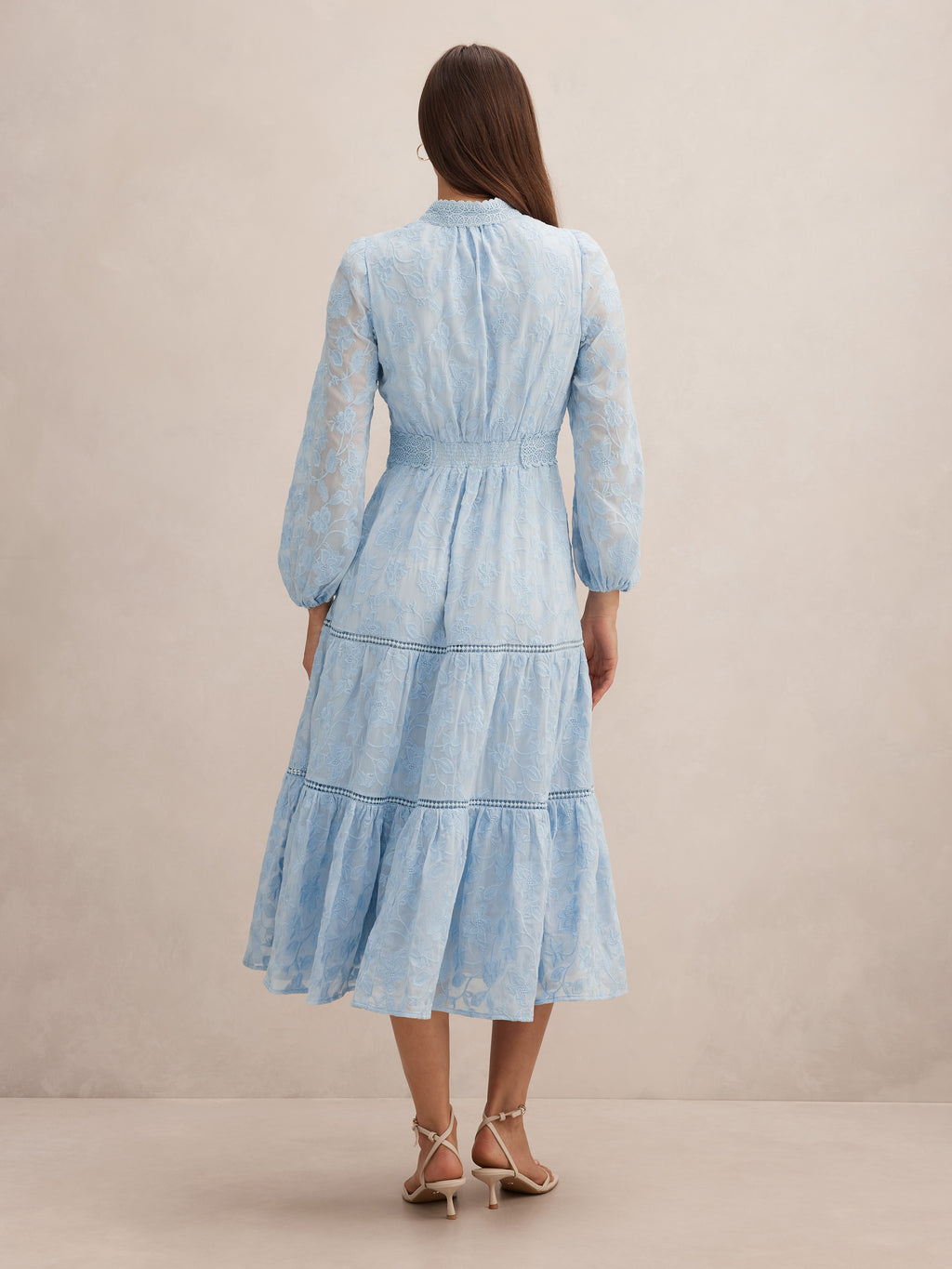 Nala Embroidered Midi Dress