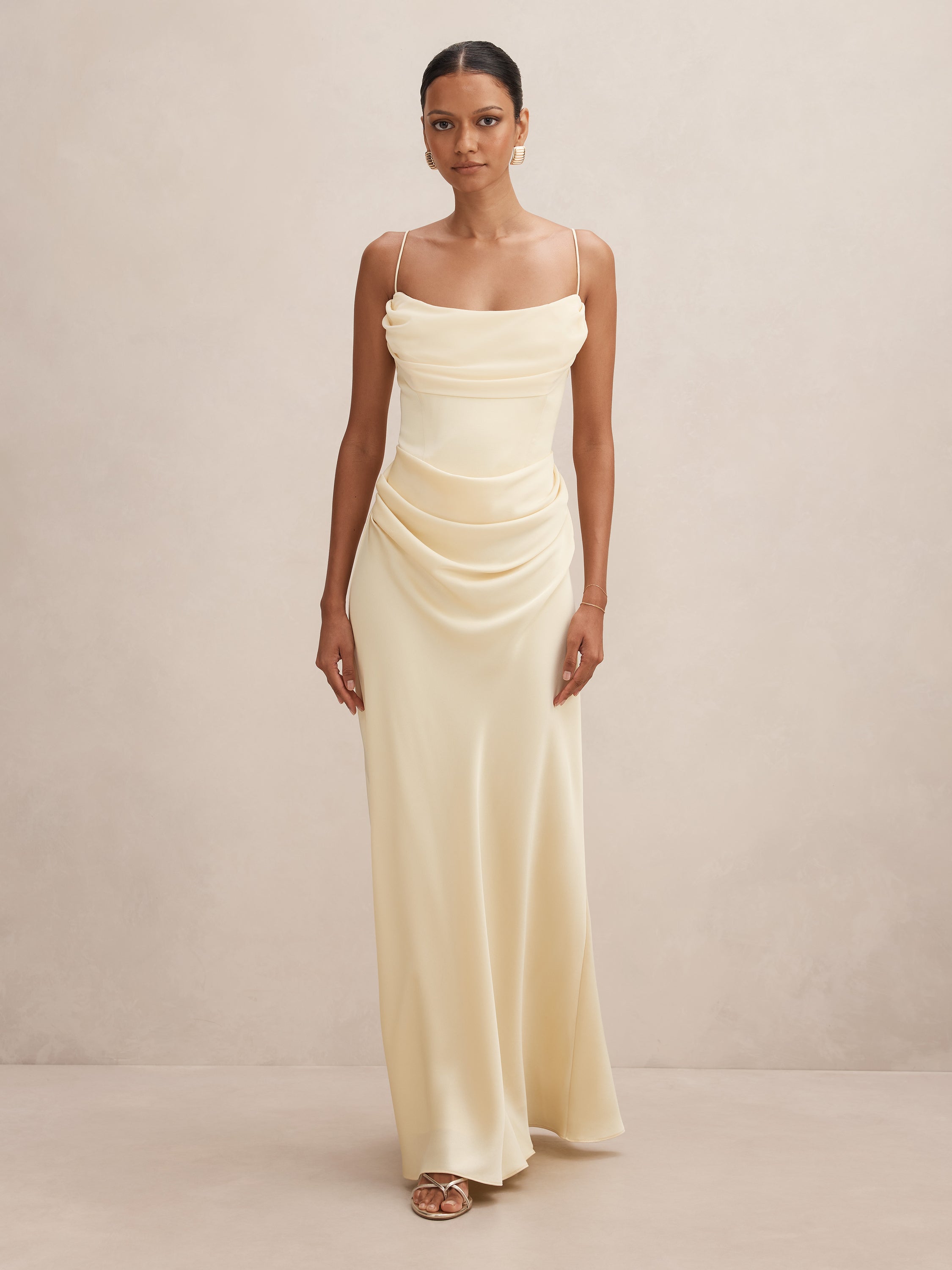 Claudia Petite Corset Maxi Dress