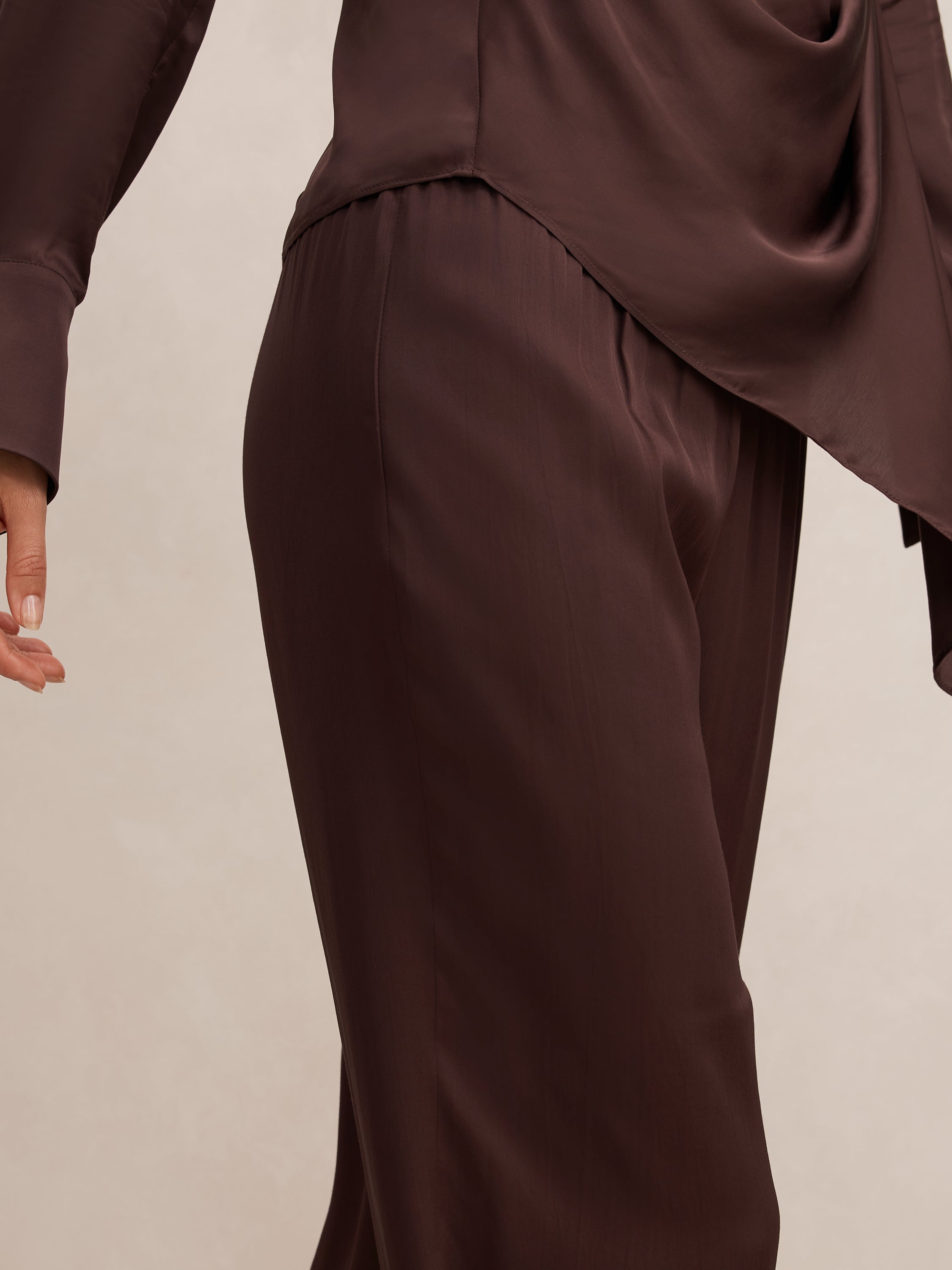 Maude Satin Wide Leg Pant