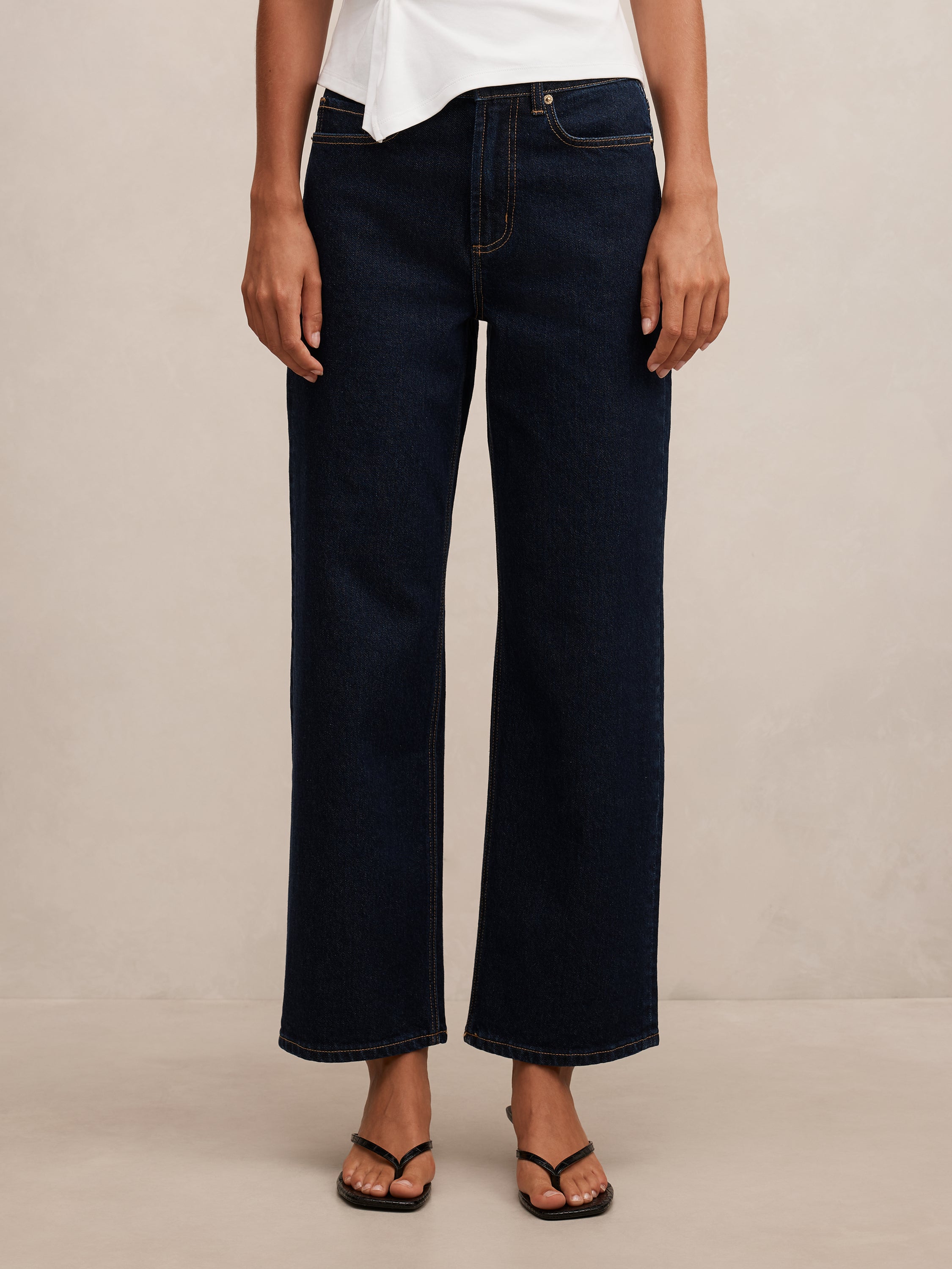 Nicki Mid Rise Straight Jean