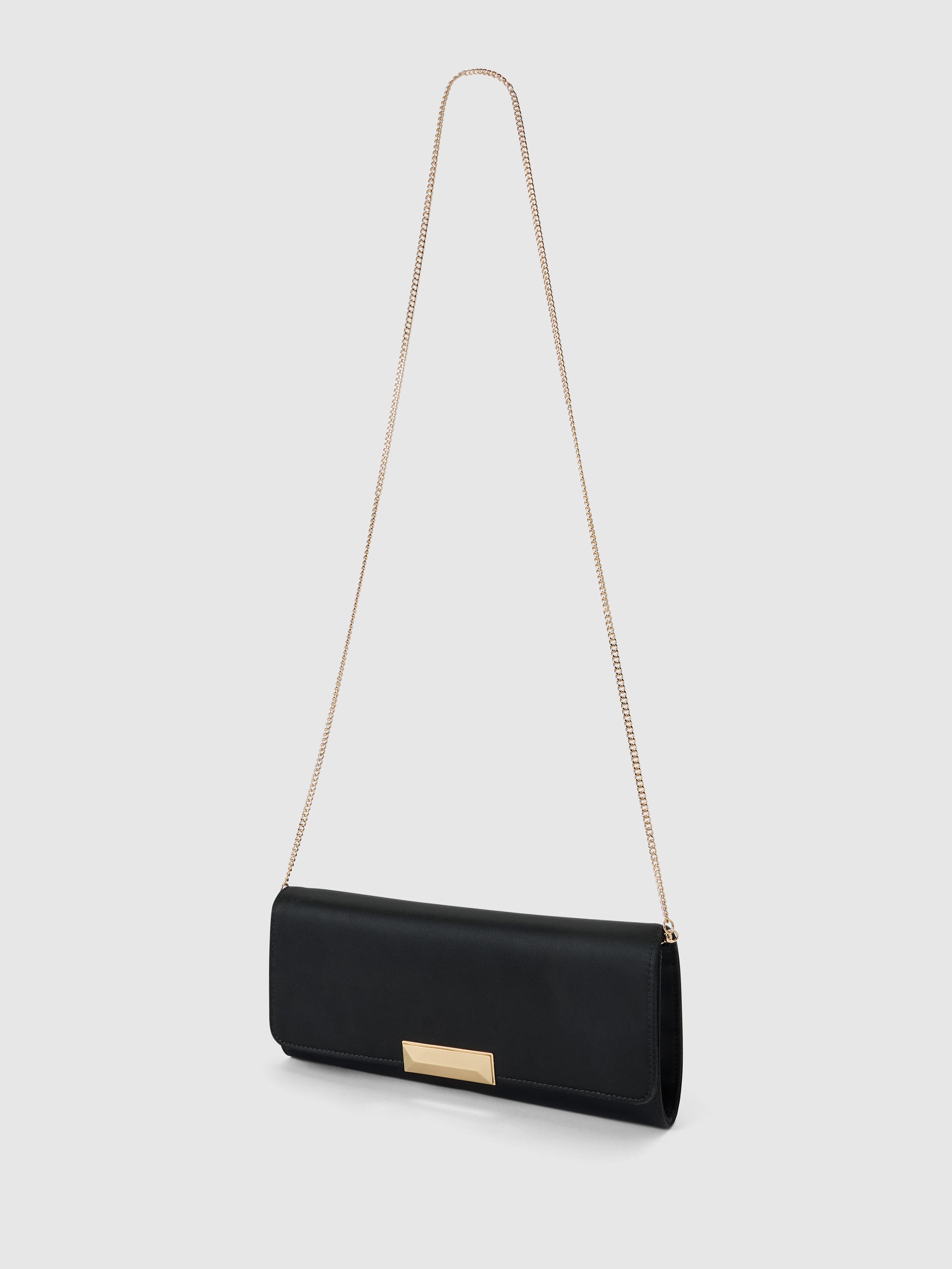 Dina Satin Elongated Clutch