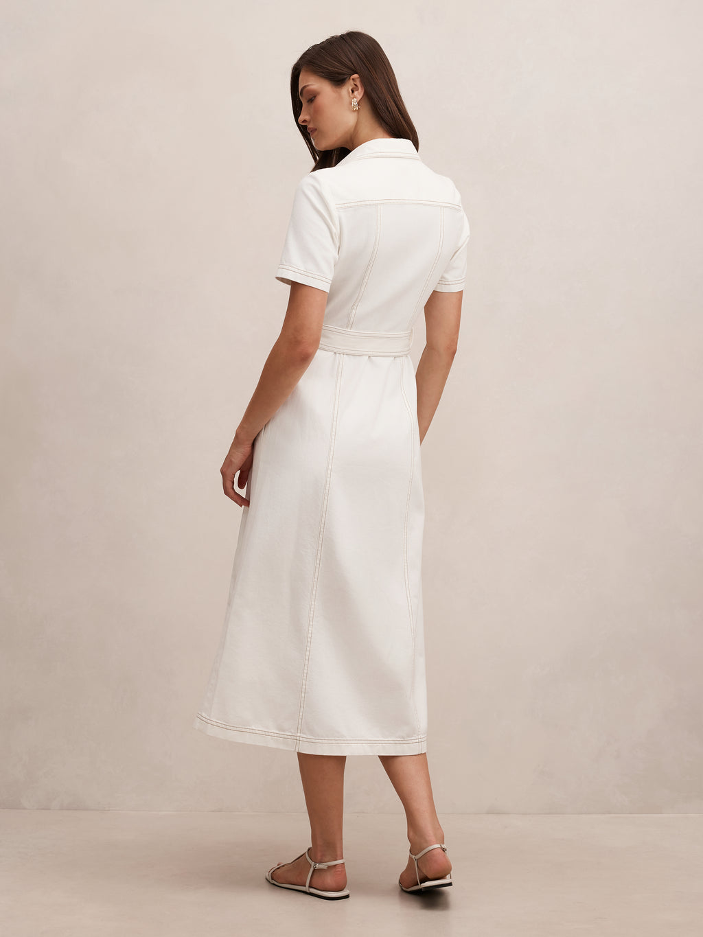 Josephine Short Sleeve Denim Midi Dress
