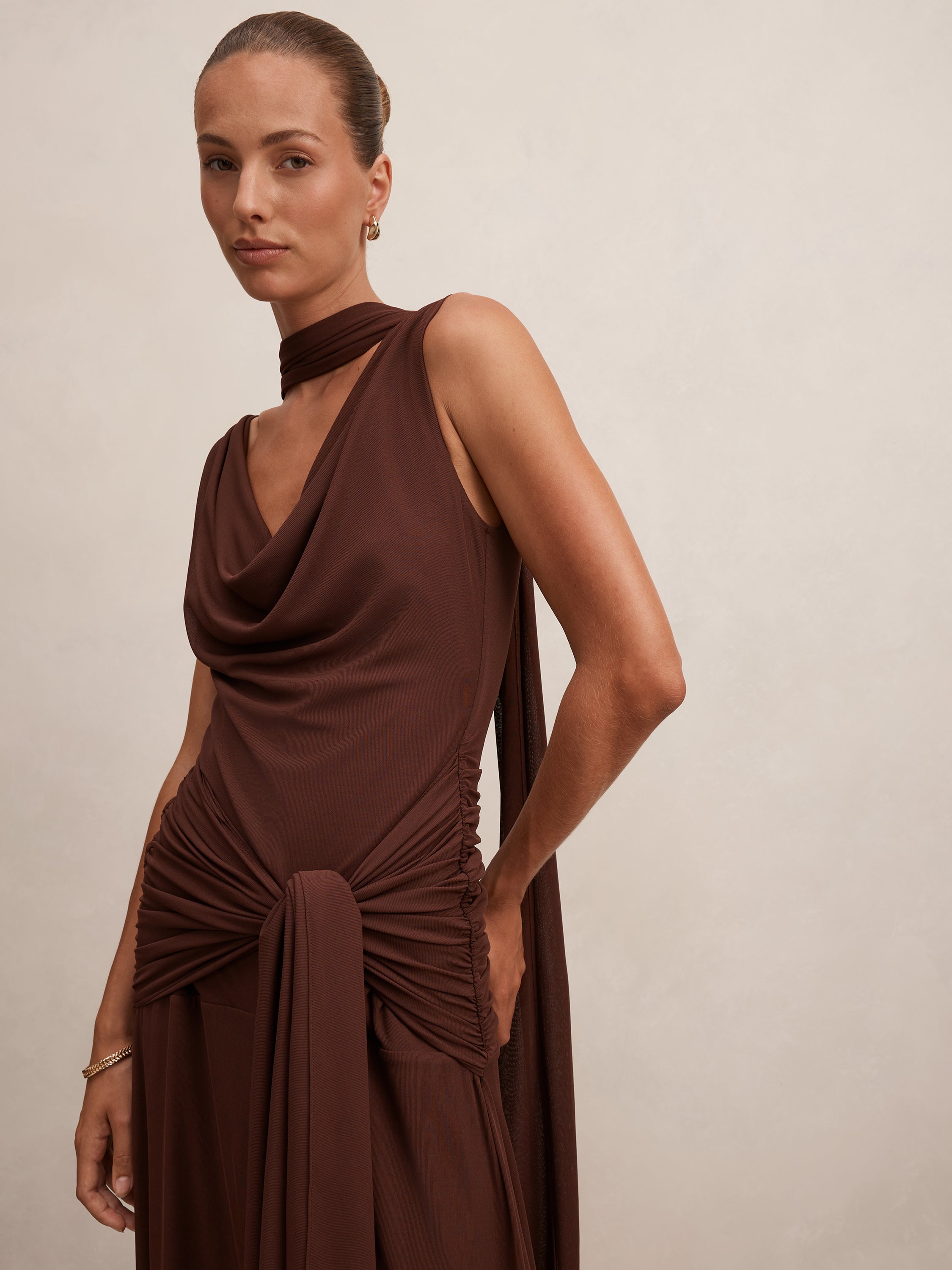 Vivianne Scarf Tie Maxi Dress