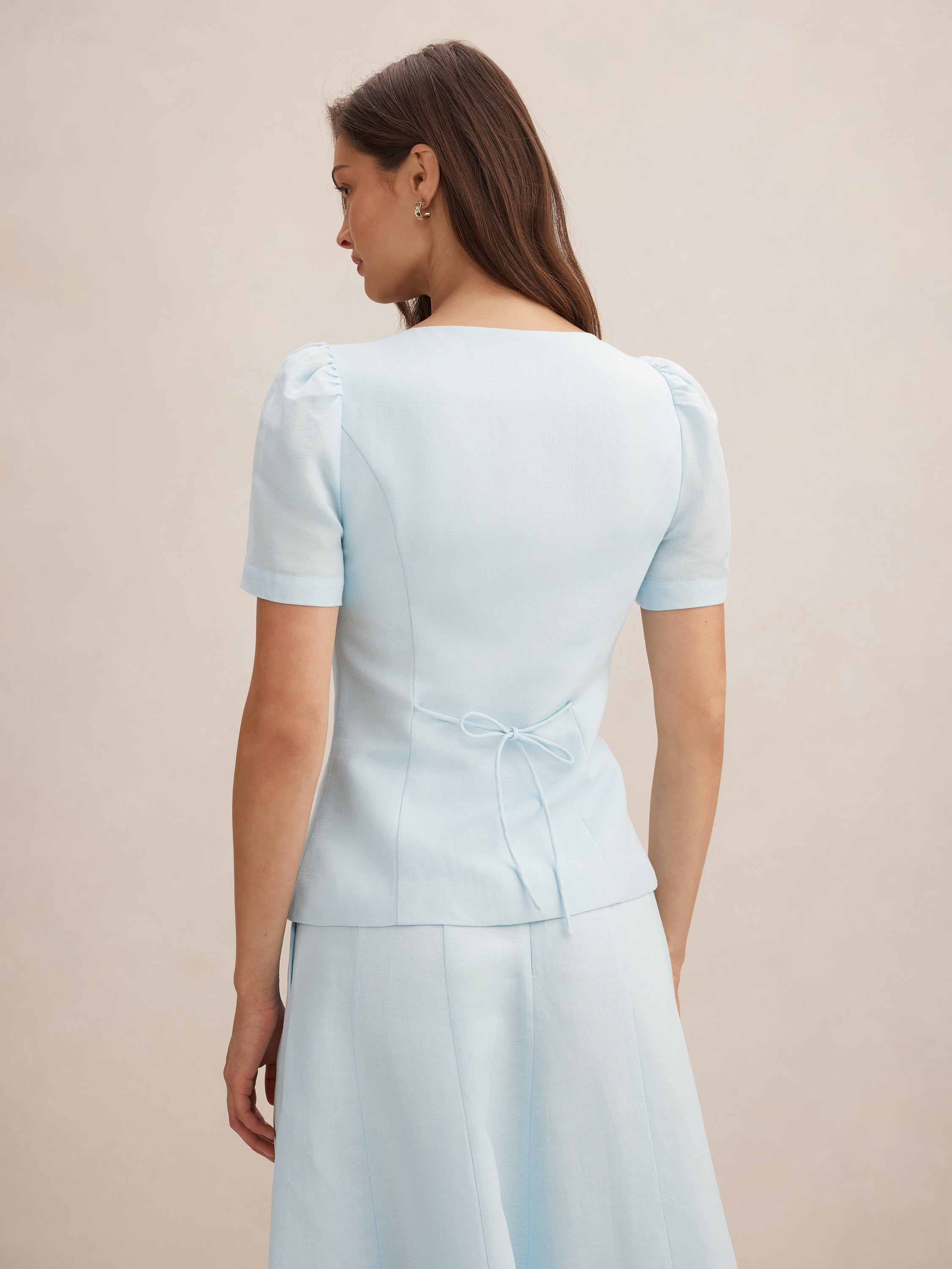 Arabella Scoop Short Sleeve Blouse