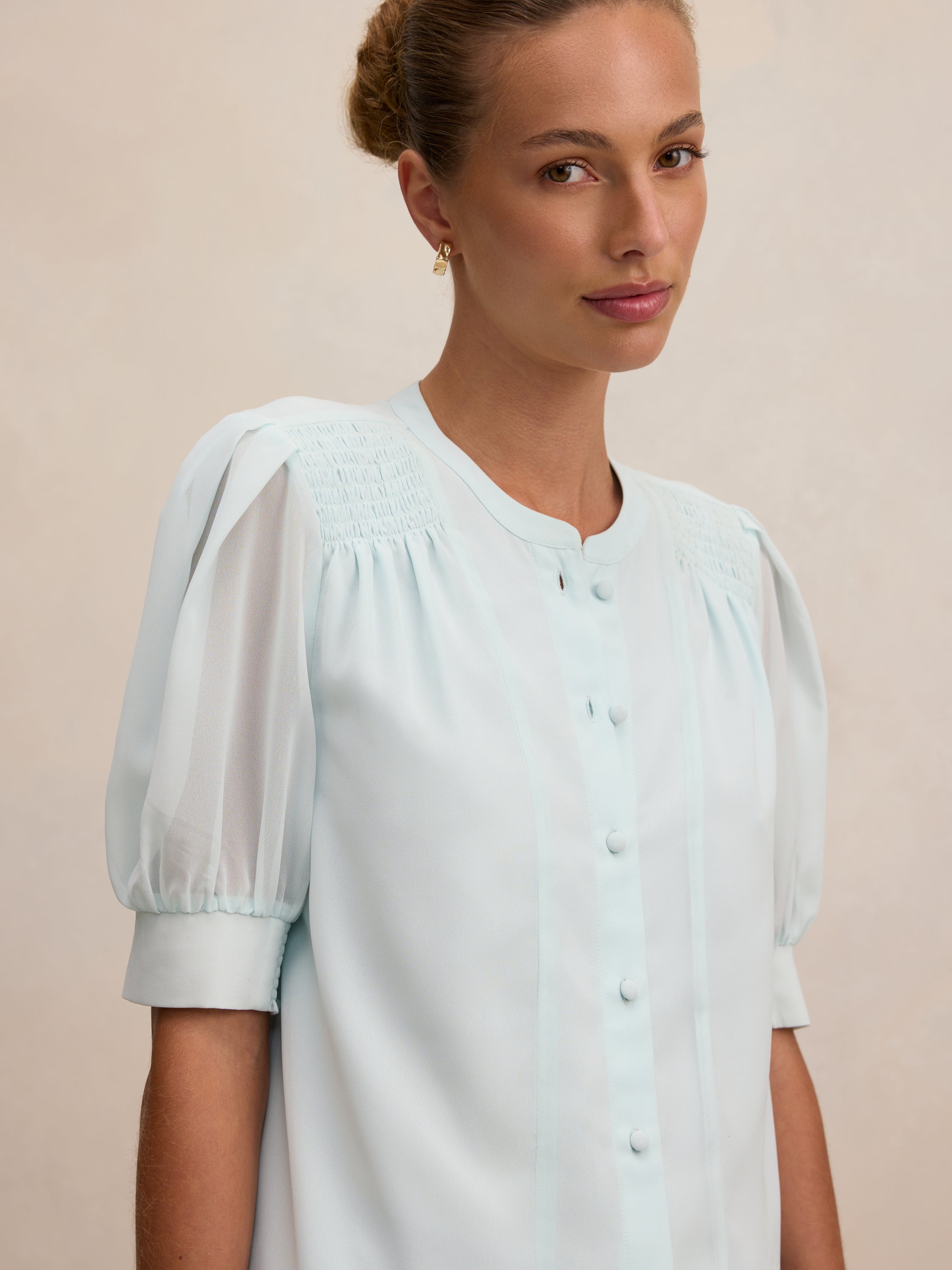 Evie Shirring Blouse