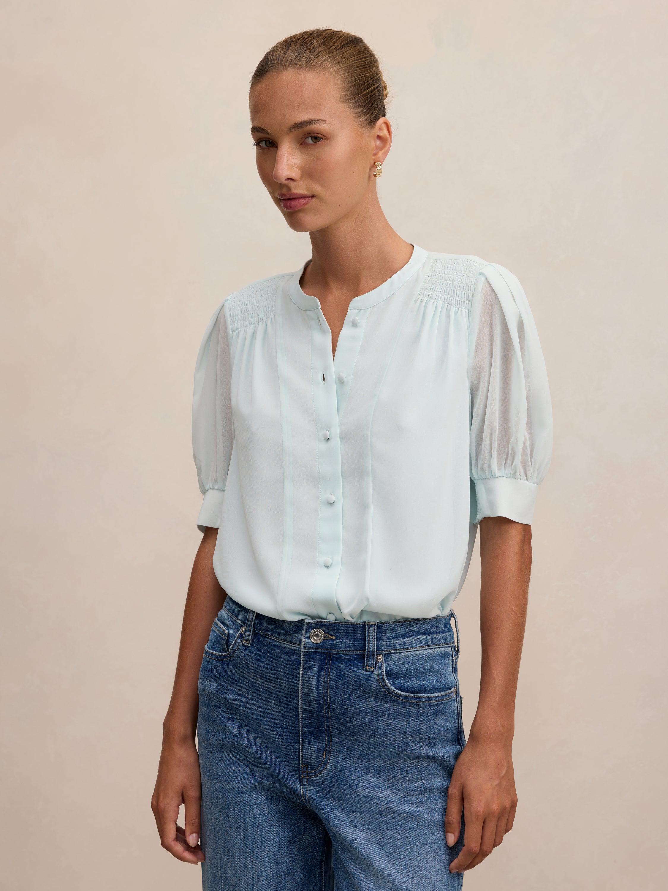 Evie Shirring Blouse