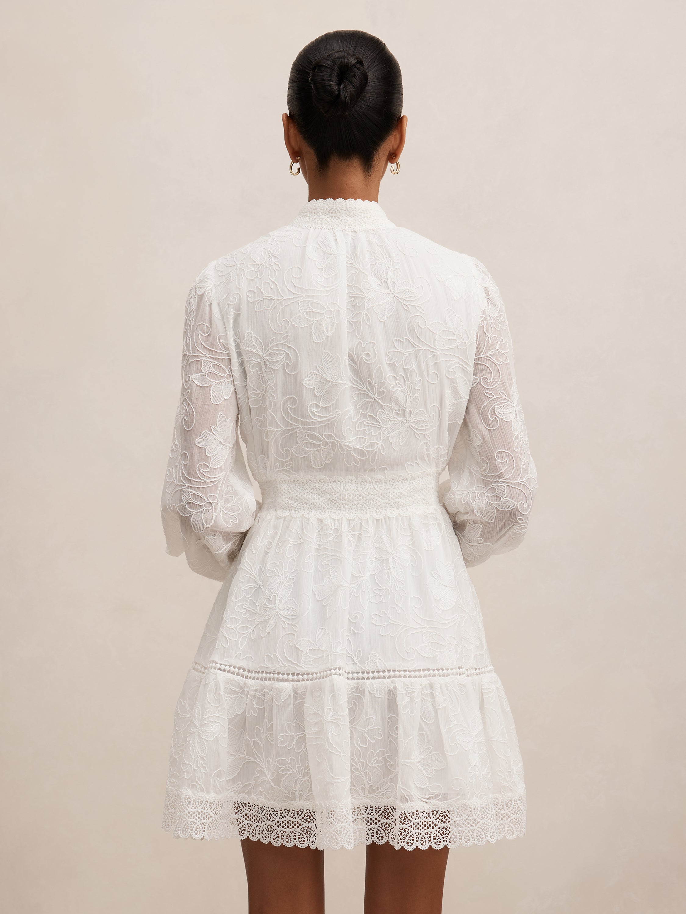 Thalia Petite Embroidered Mini Dress