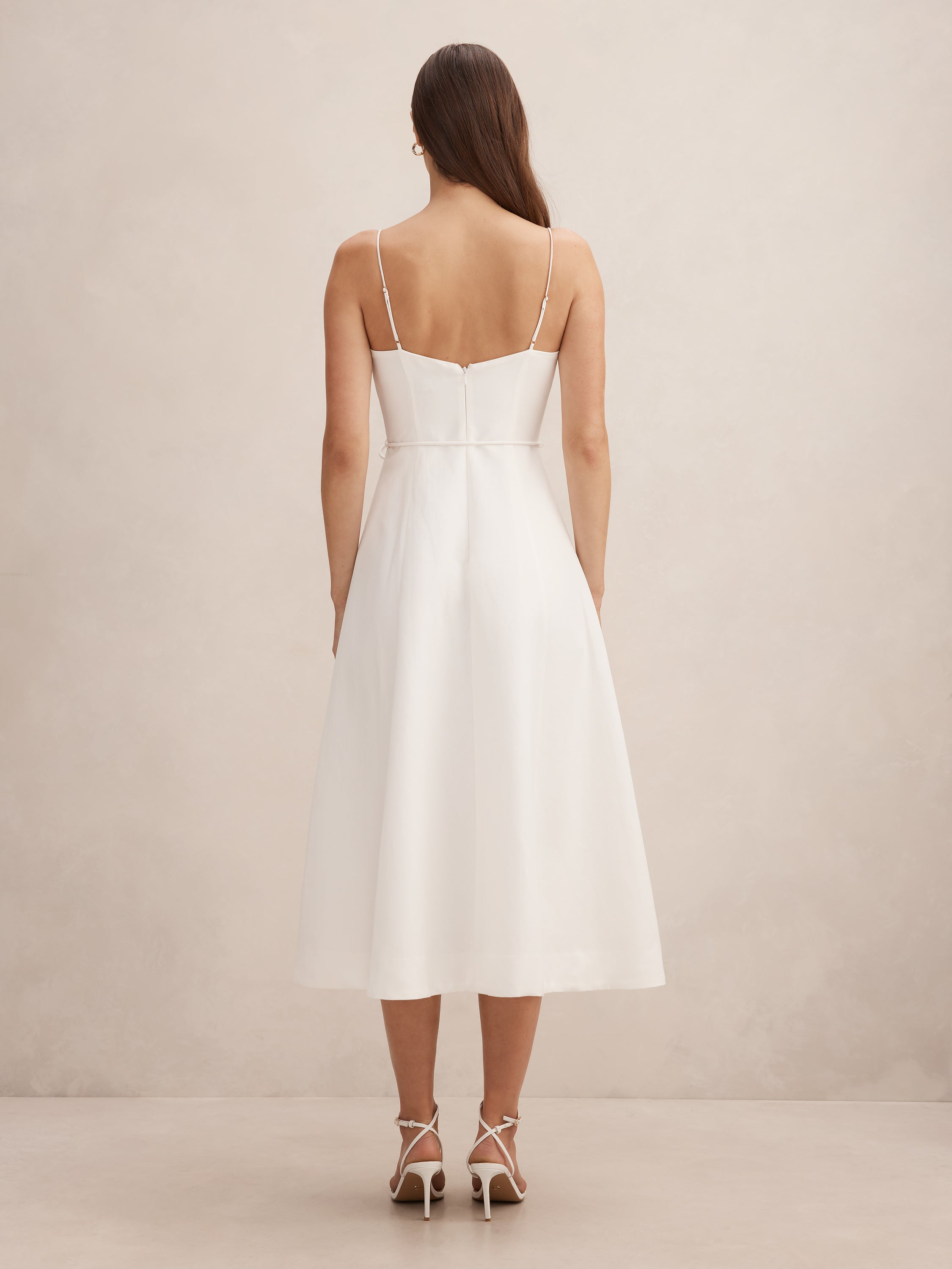 Rosie Flower Applique Midi Dress