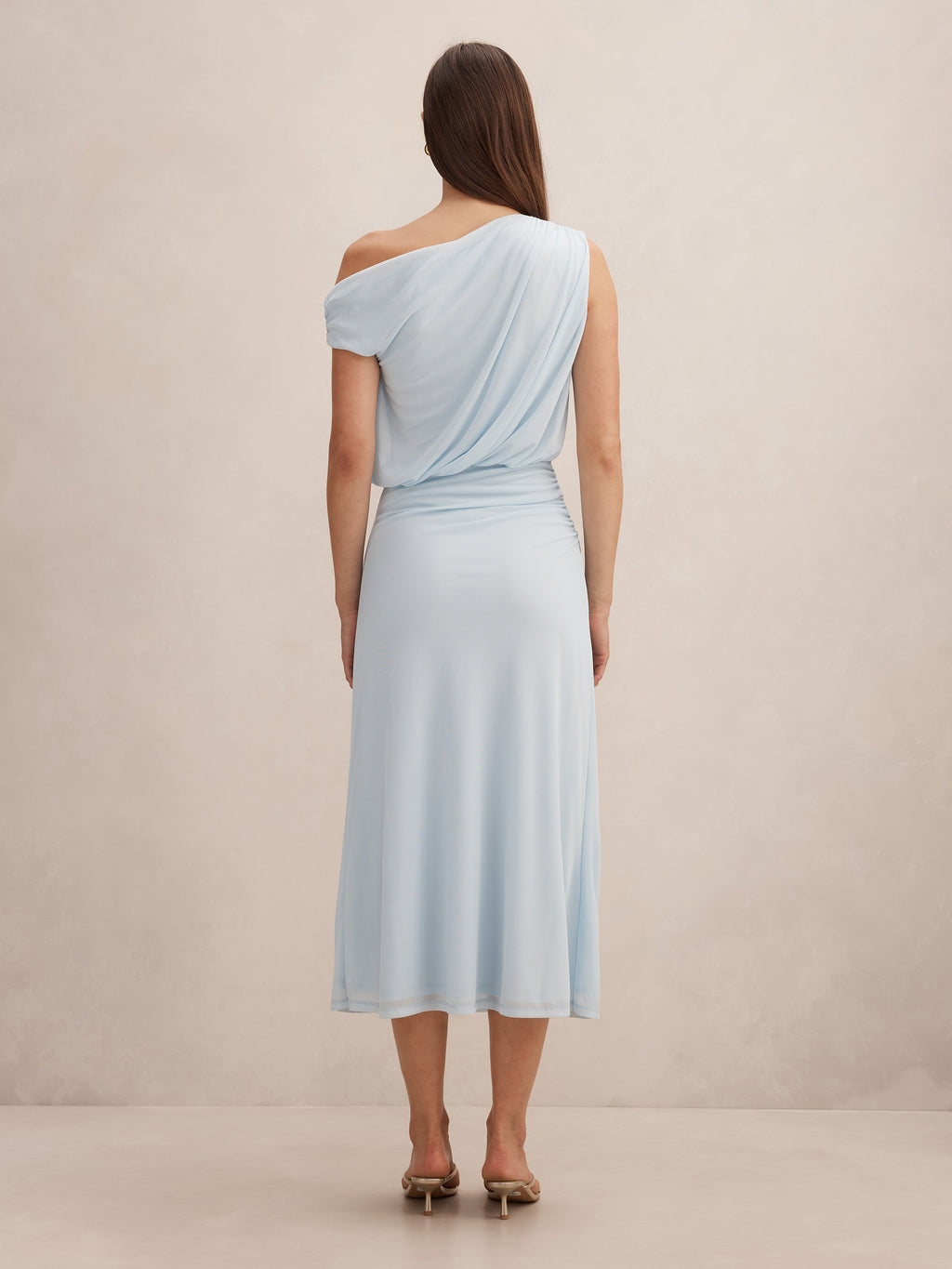 Honey Tipped Shoulder Midi Dress