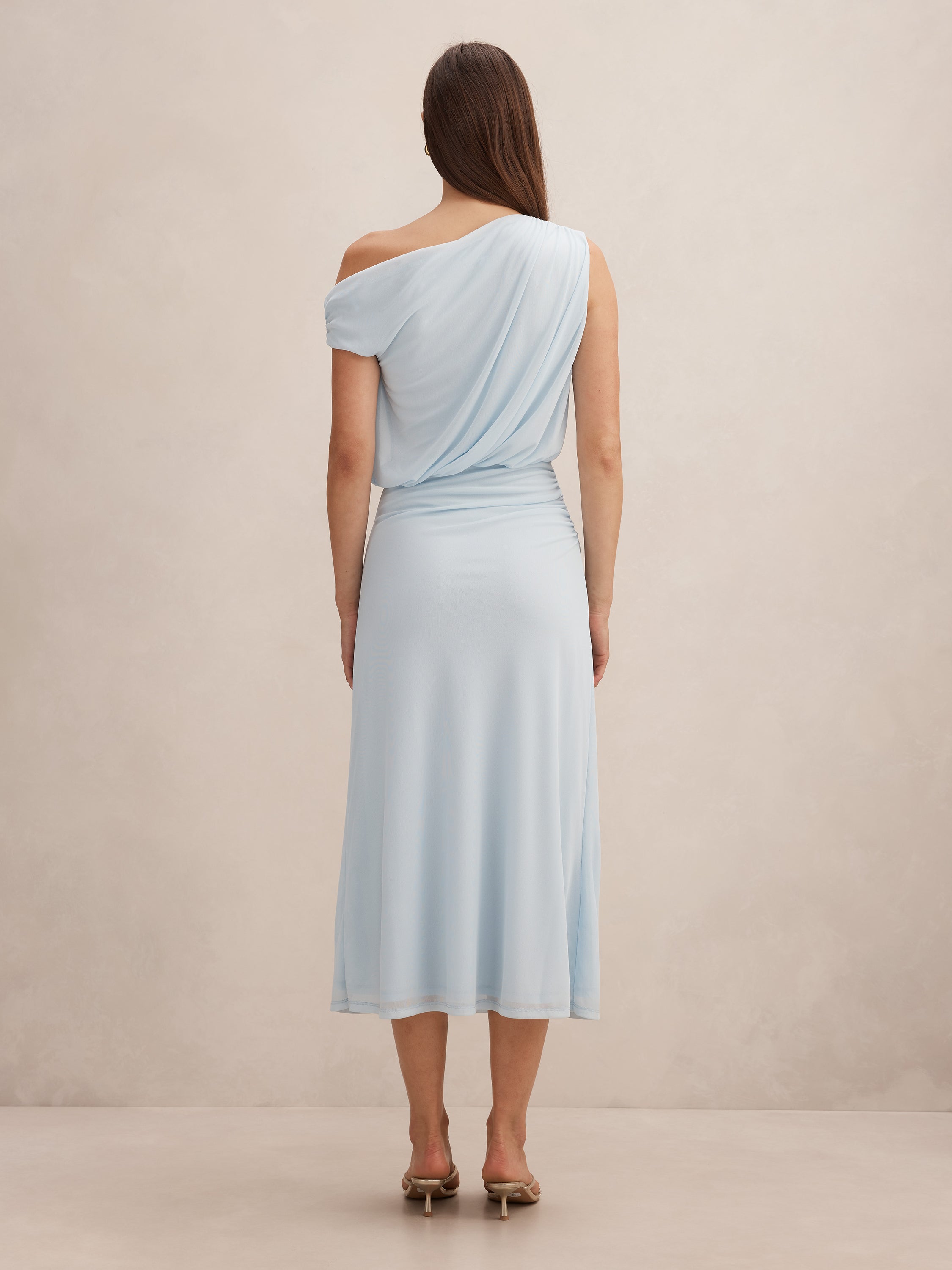 Honey Tipped Shoulder Midi Dress