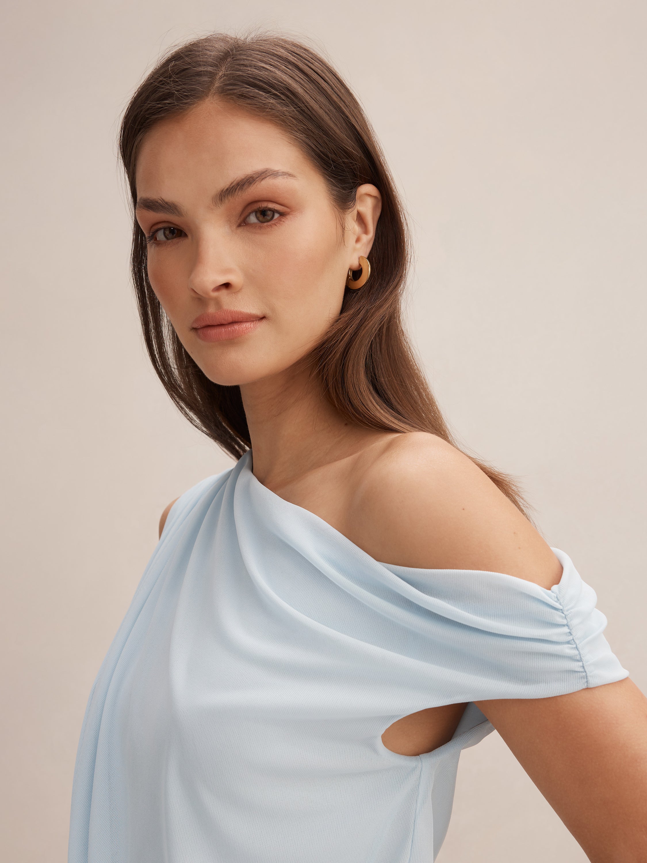 Honey Tipped Shoulder Midi Dress