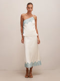 Adele One Shoulder Lace Trim Top