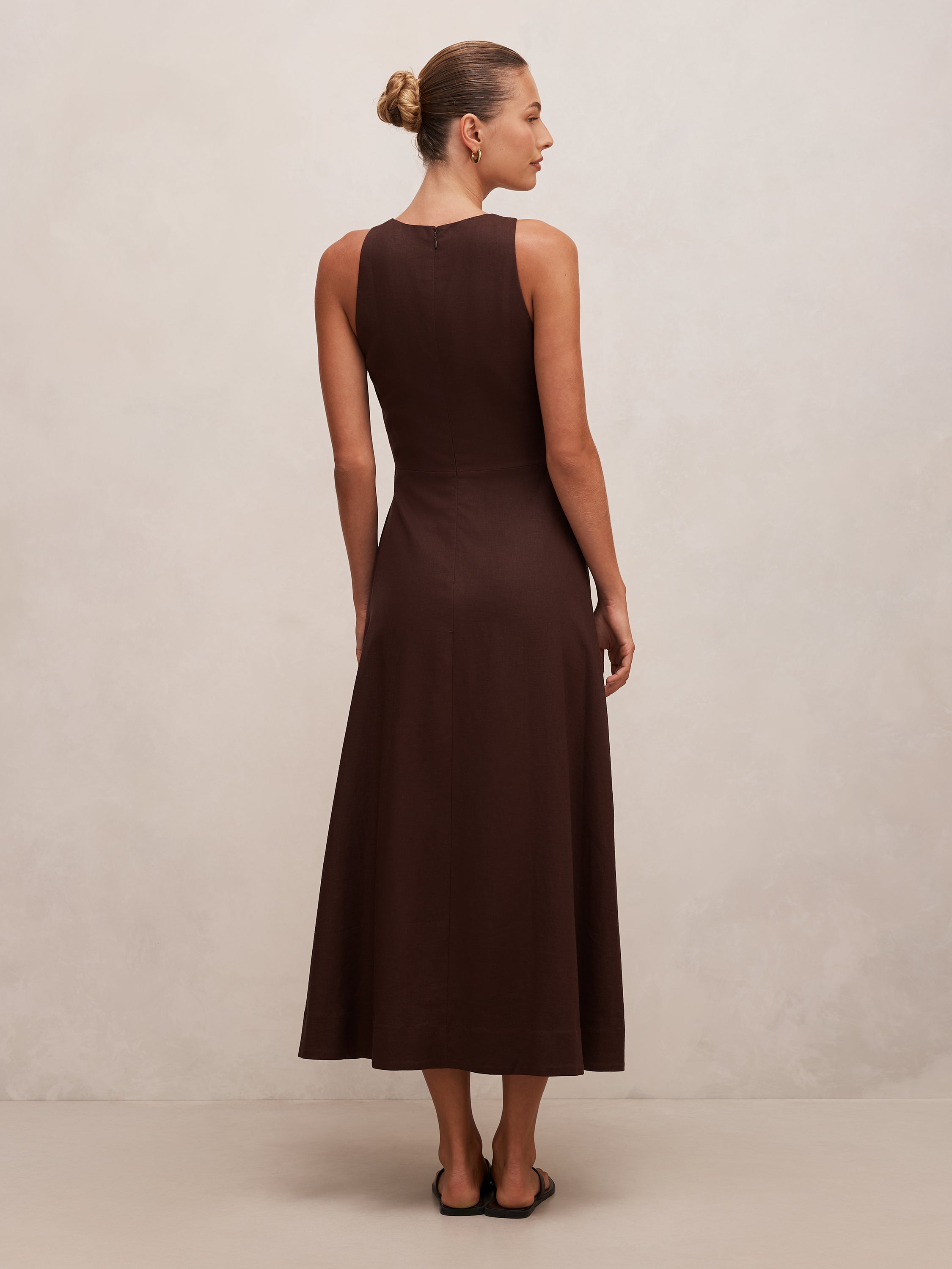 Buy Zoey Halter Tie Midi Dress - Brown - Online | Forever New