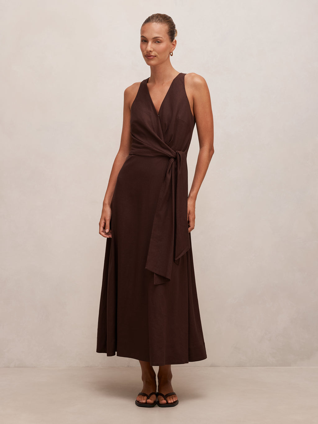 Zoey Halter Tie Midi Dress
