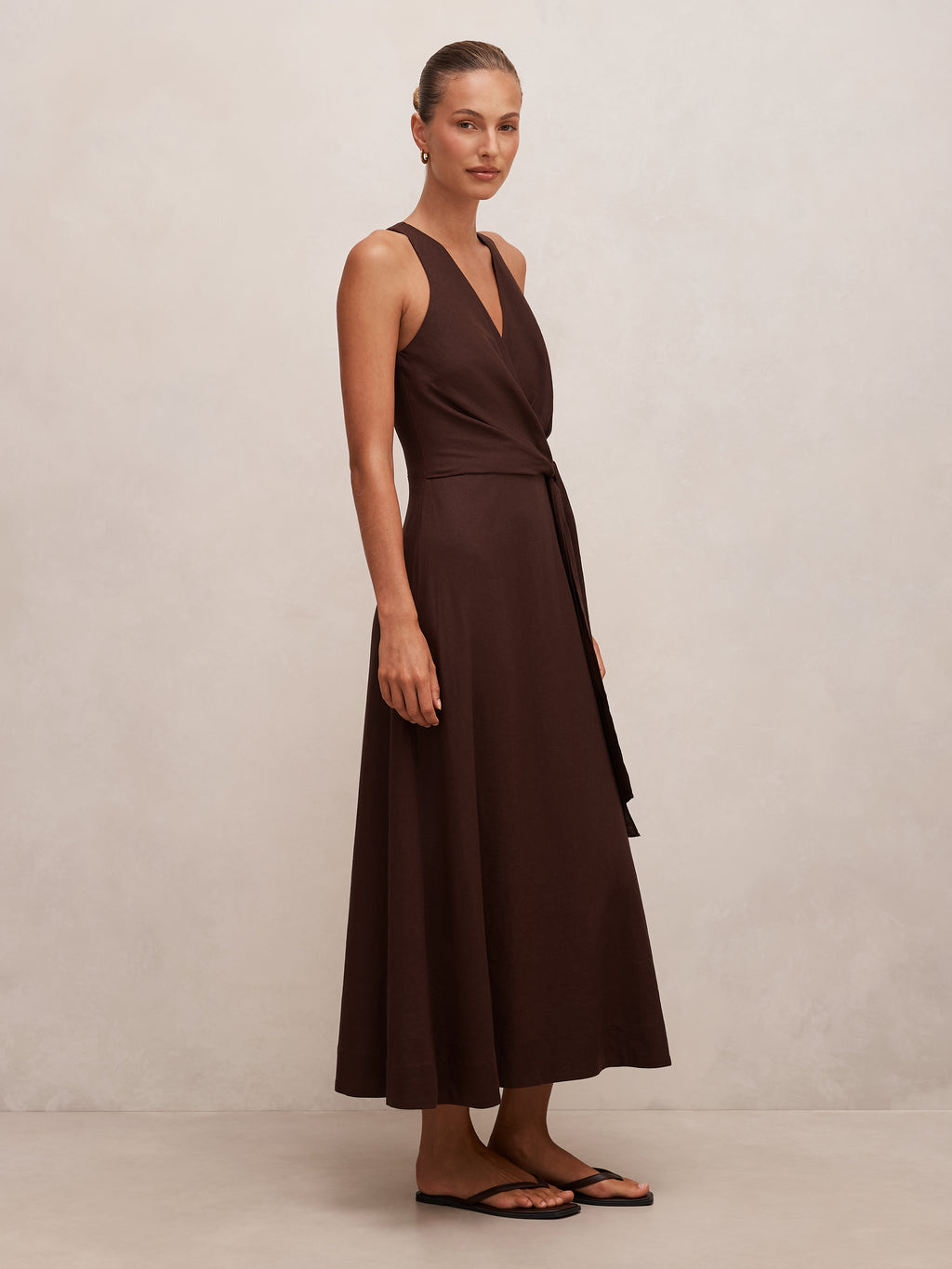Zoey Halter Tie Midi Dress