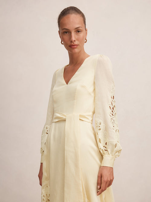 Ashlee Embroidered Long Sleeve Maxi Dress