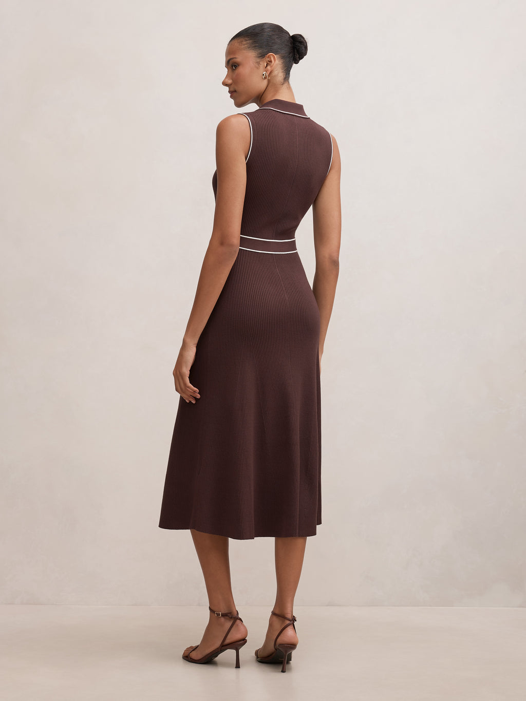 Maisy Tipped Sleeveless Midi