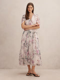 Jodie Gathered Cape Maxi Dress