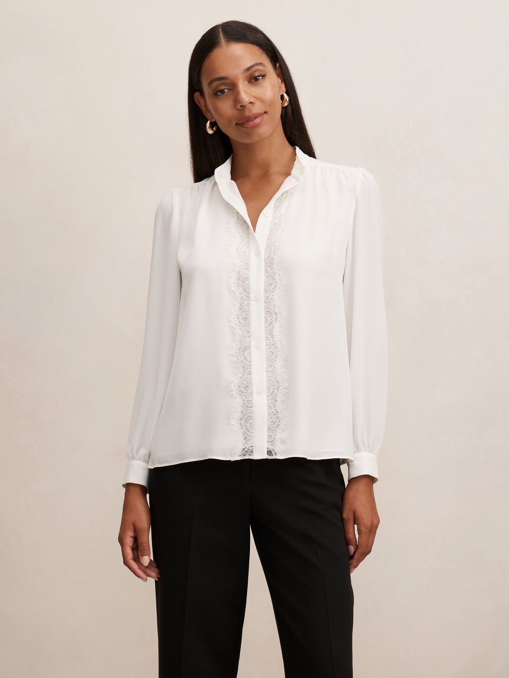 Poppy Lace Trim Blouse
