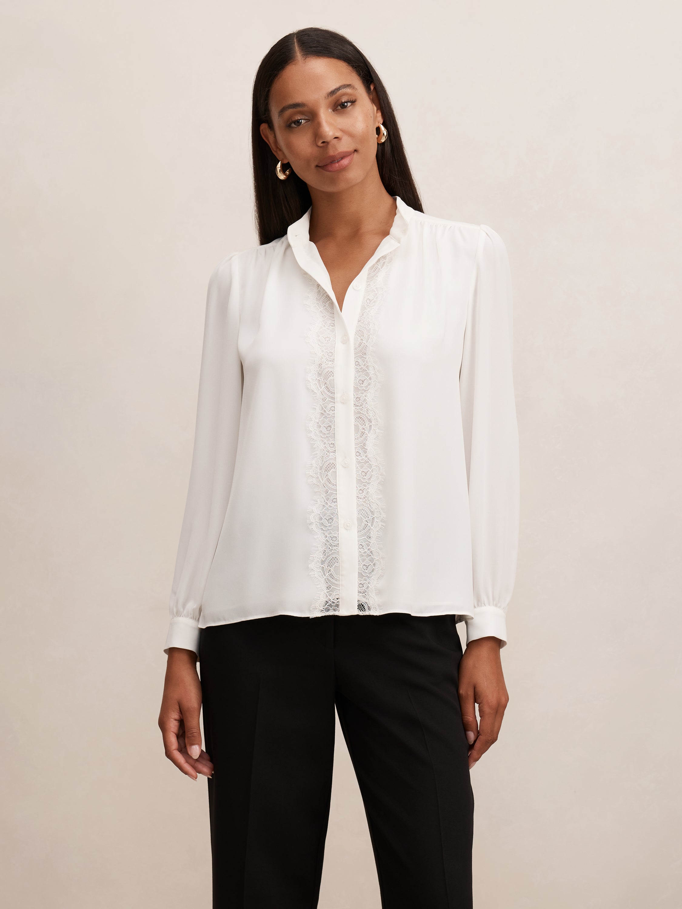 Poppy Lace Trim Blouse