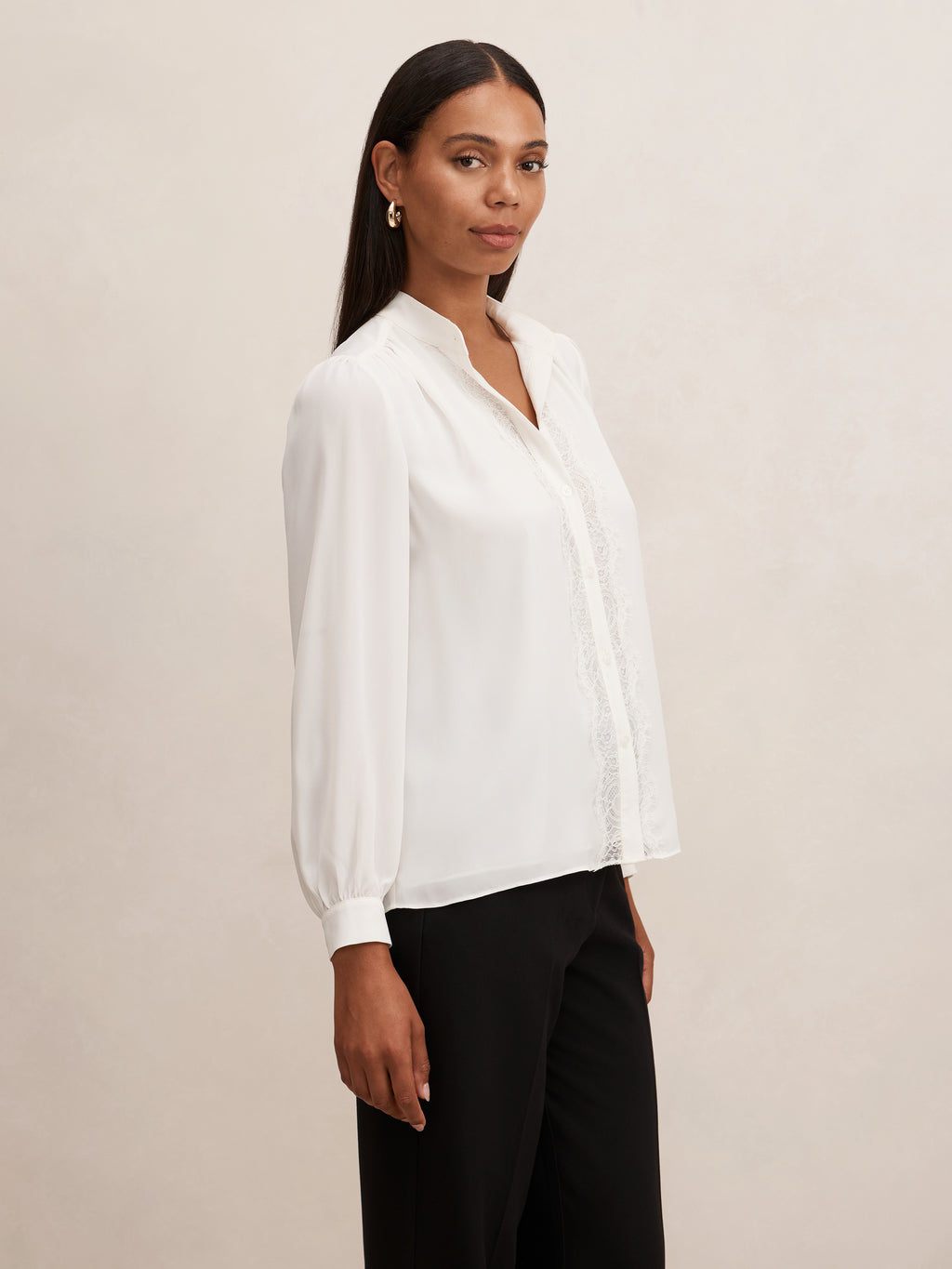 Poppy Lace Trim Blouse