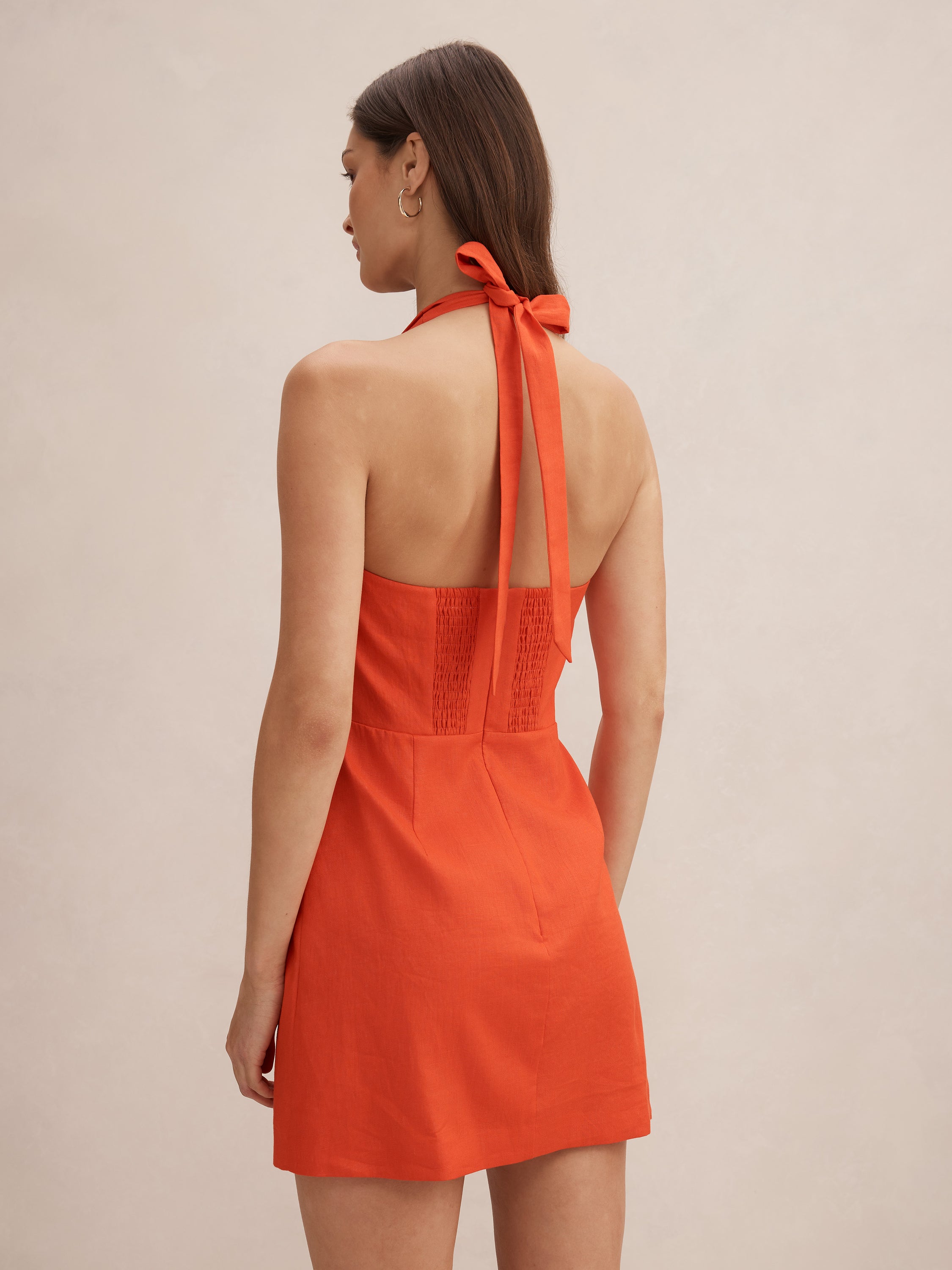 Jade Halter Tie Mini Dress