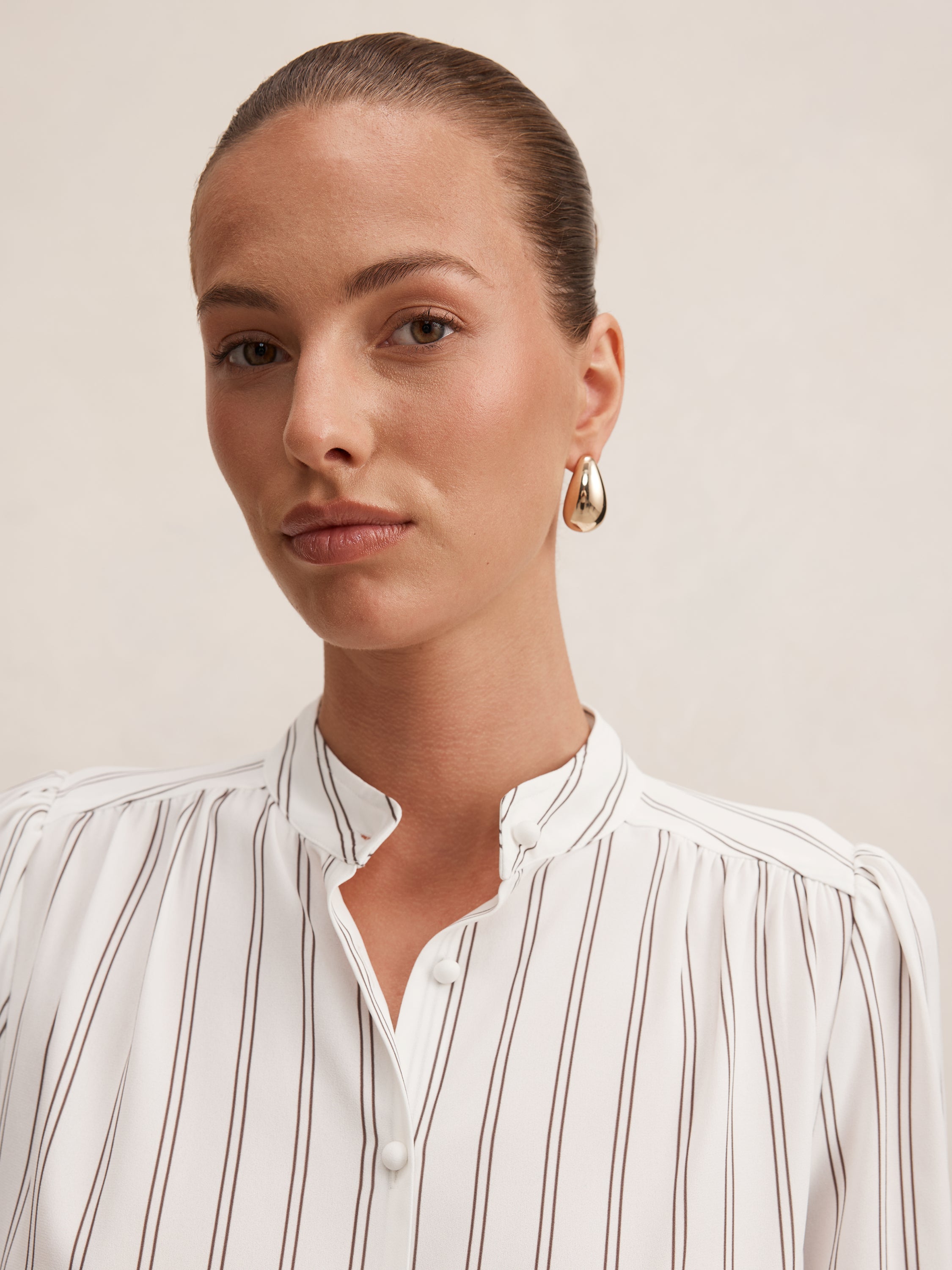 Buy Dorothea Stripe Blouse - White - Online | Forever New