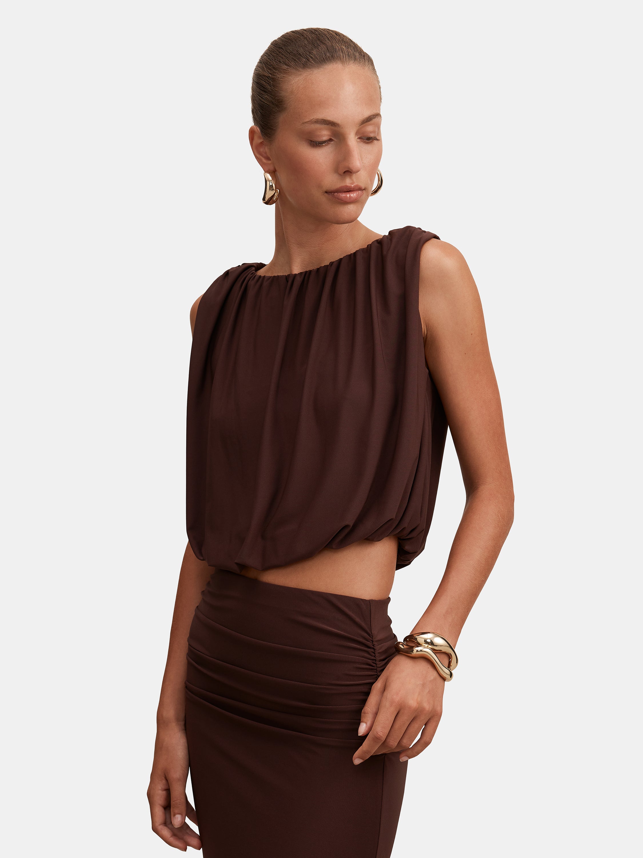 Sutton Sleeveless Bubble Top