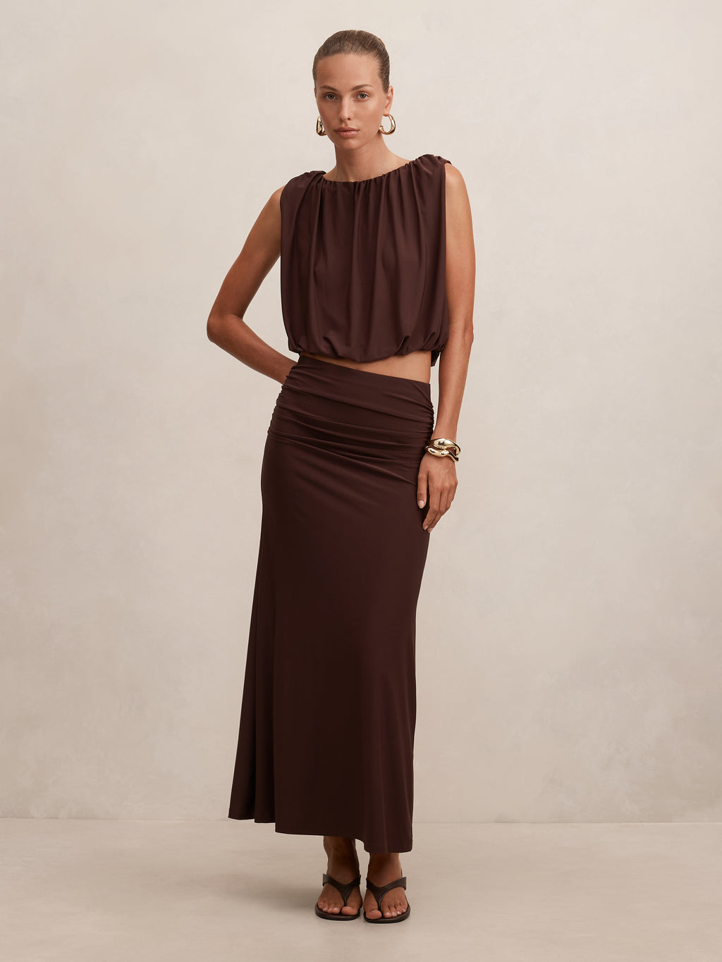 Sutton Flute Maxi Skirt