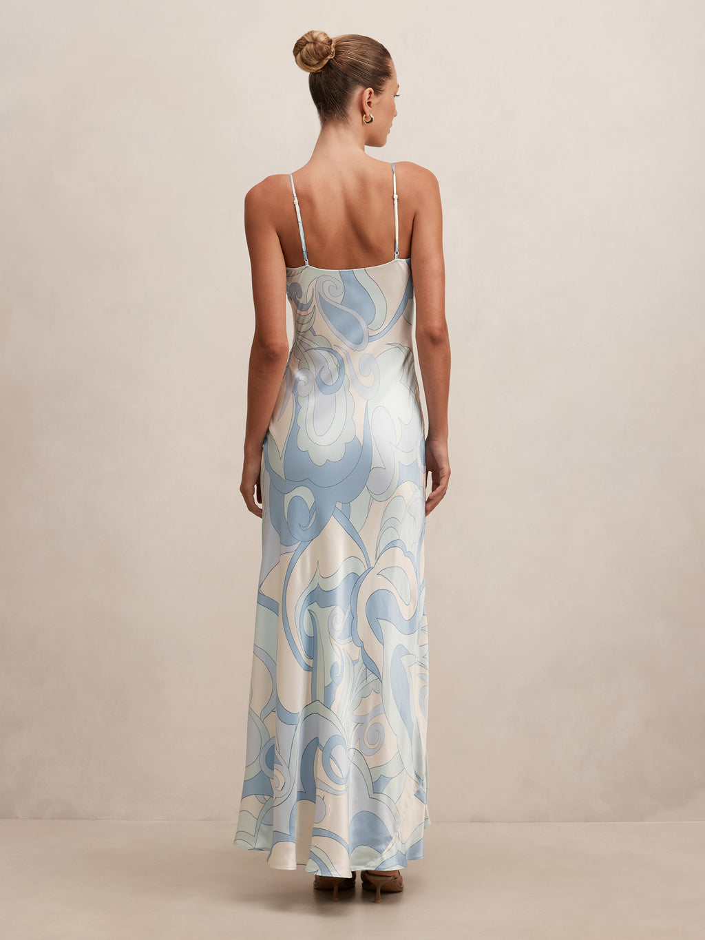 Tyler Satin Cowl Slip Maxi Dress