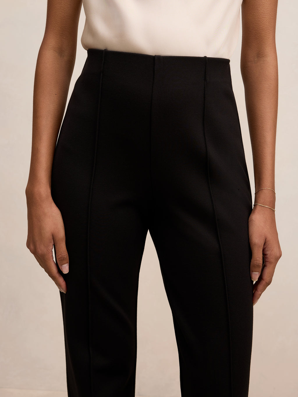 Piper Petite Ponte Straight Leg Pant