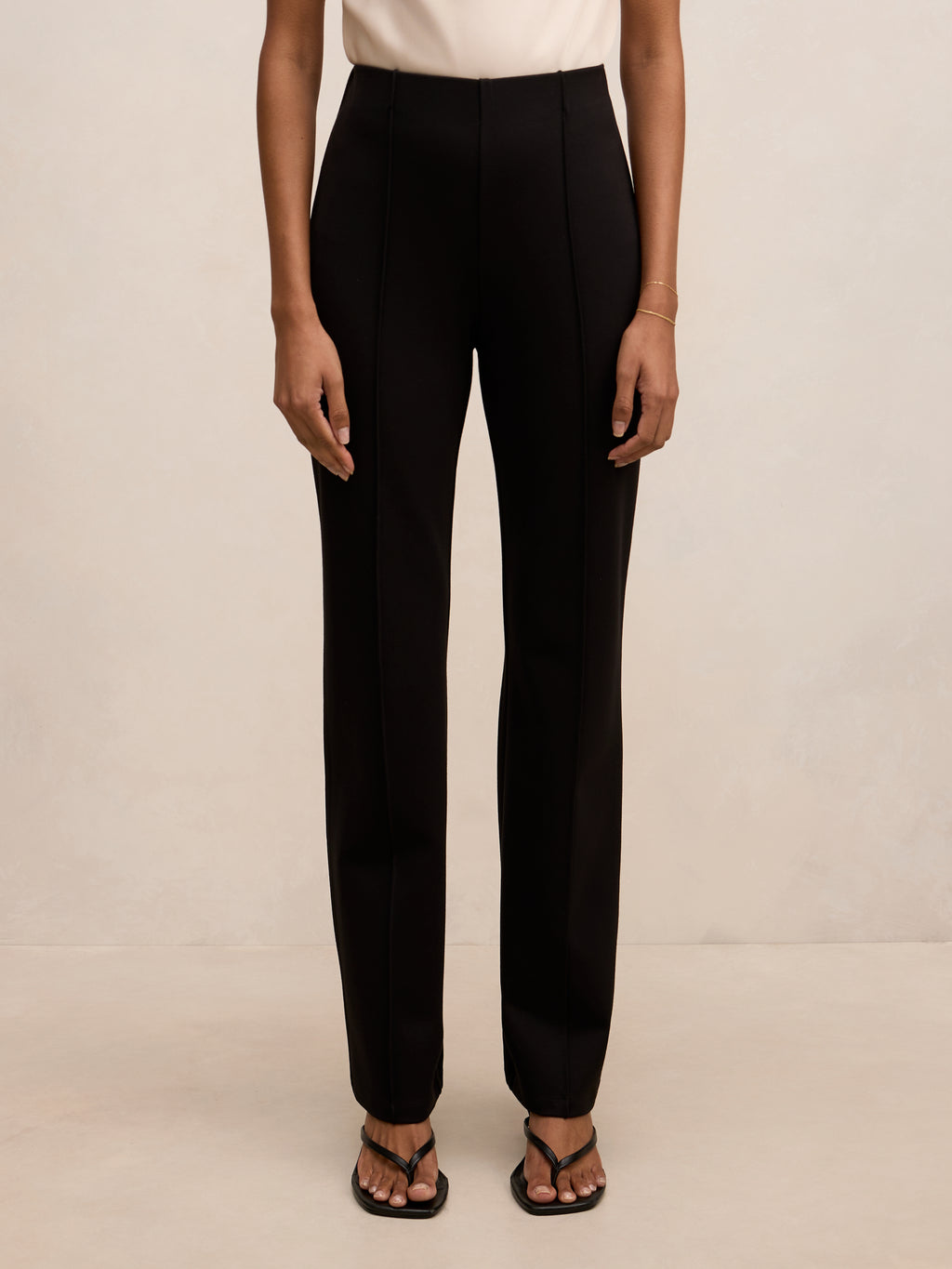 Piper Petite Ponte Straight Leg Pant