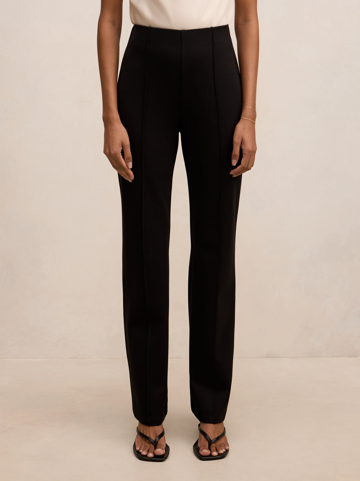 Piper Petite Ponte Straight Leg Pant