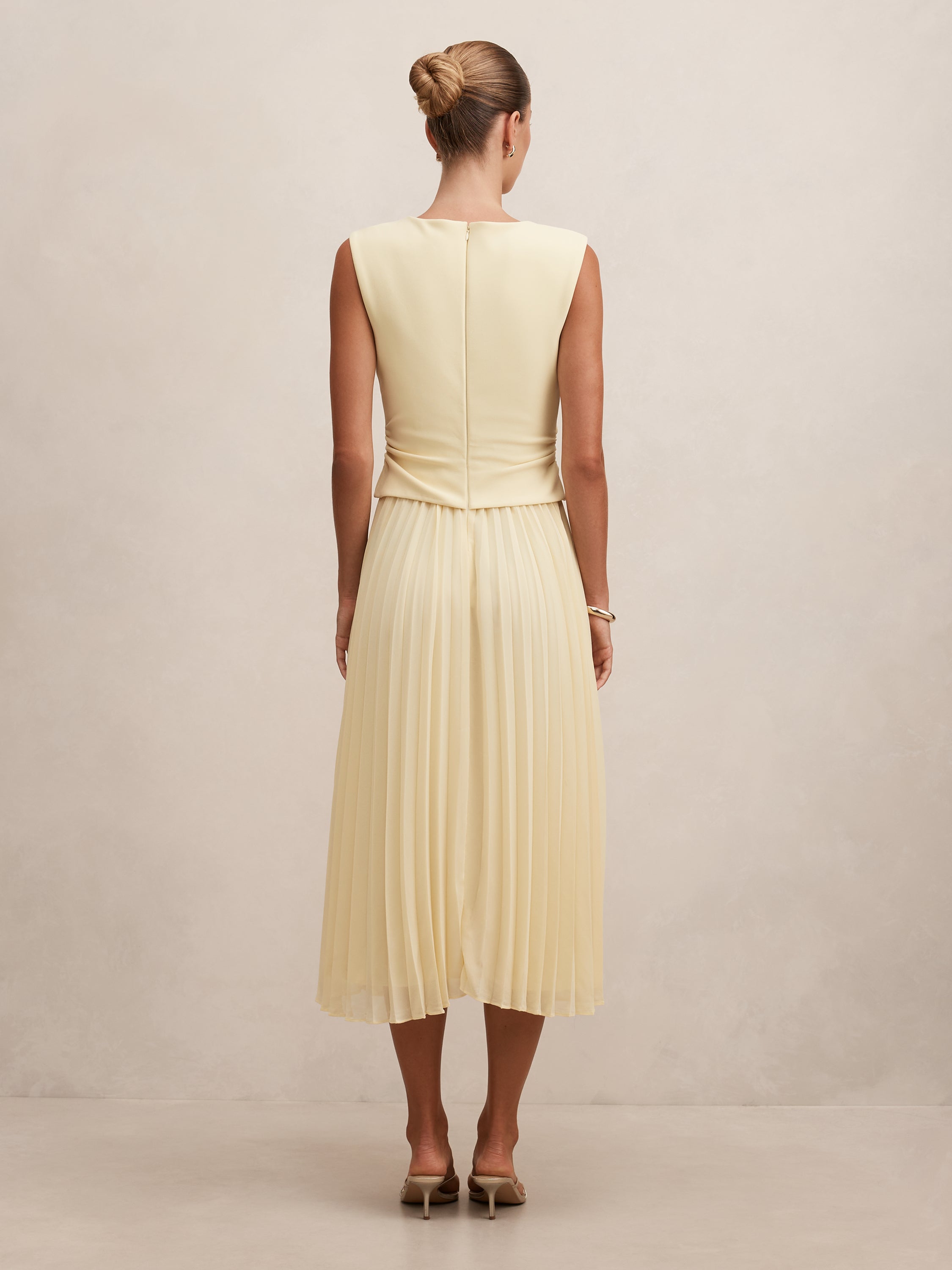 Emilia 2 in 1 Pleated Midi Dress