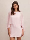 Irena Sheer Cape Mini Dress