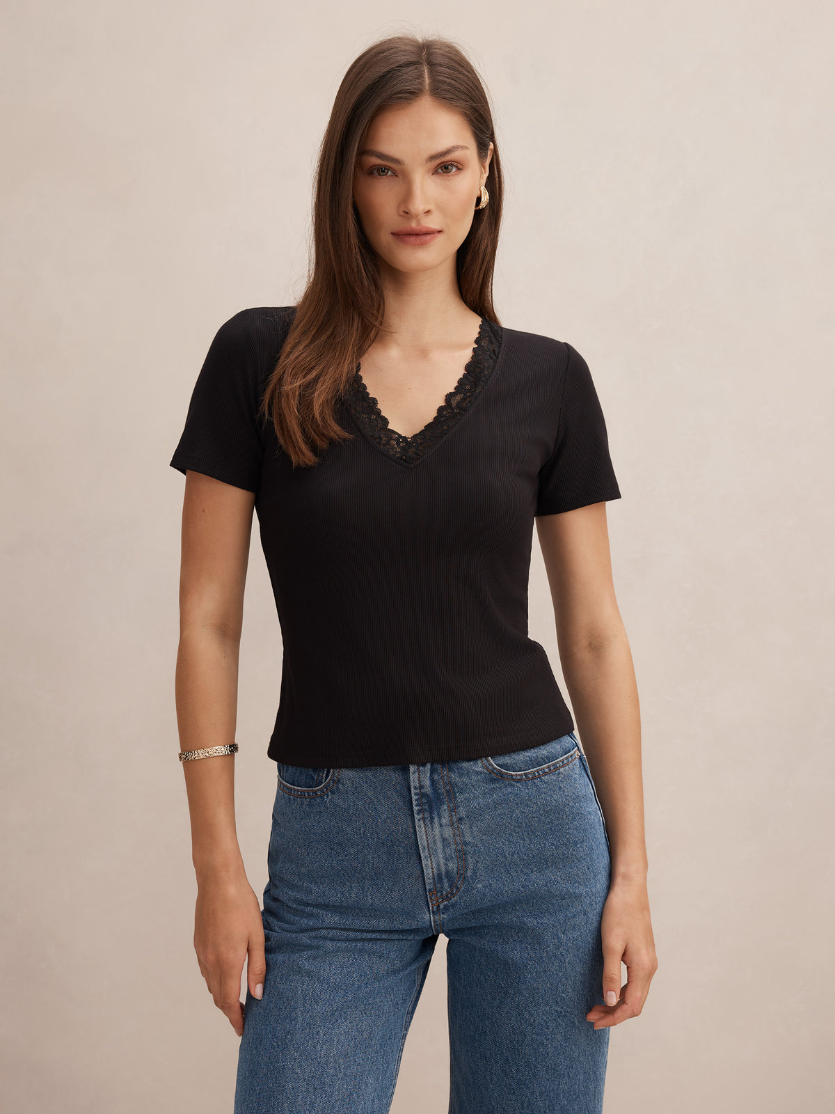 Sienna Lace Trim Tee