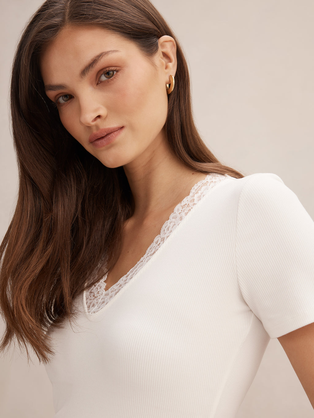 Sienna Lace Trim Tee