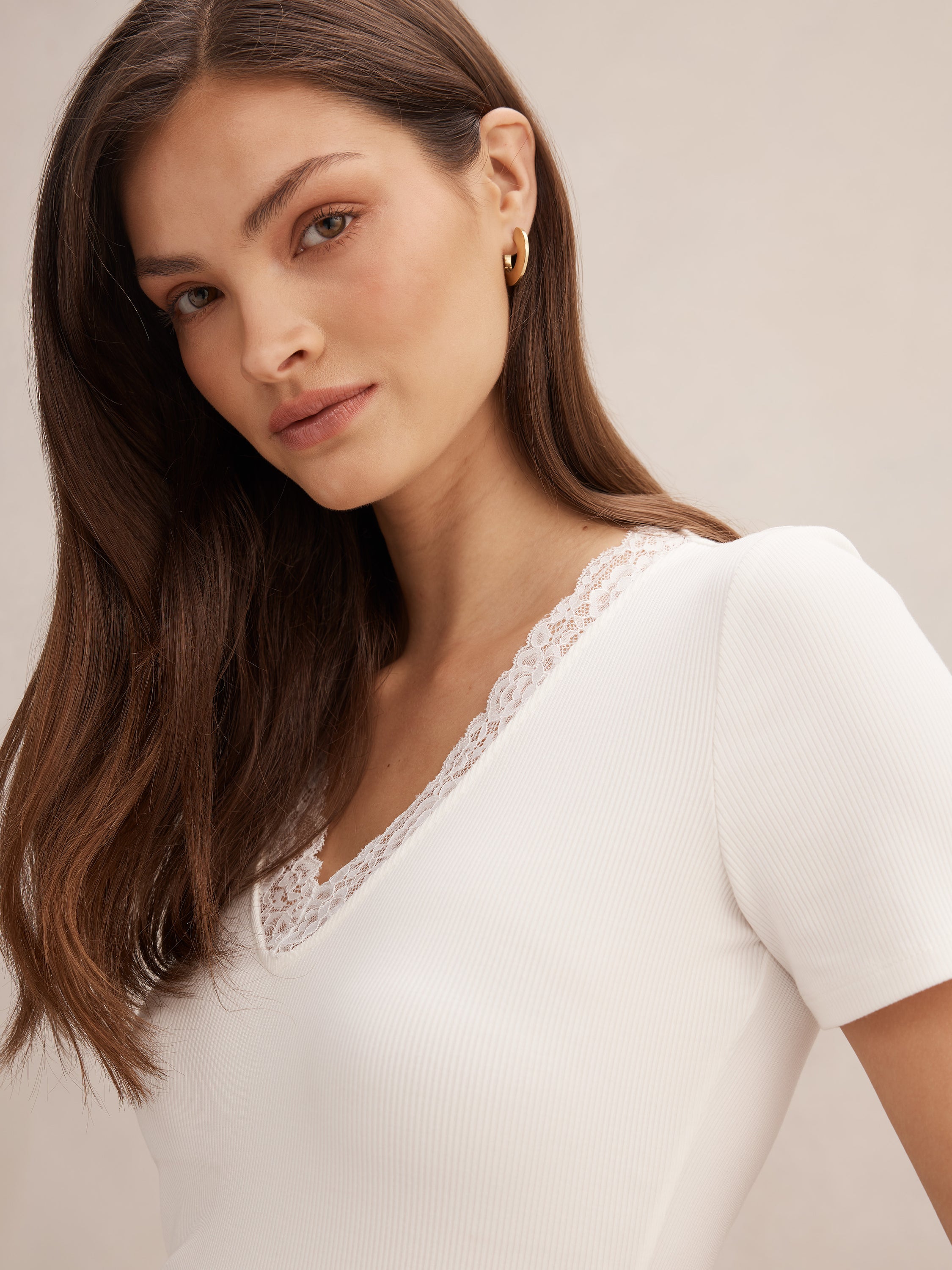 Sienna Lace Trim Tee