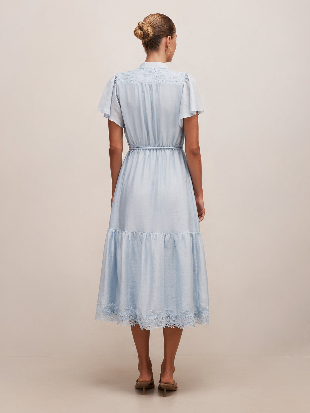Harriet Lace Button Midi Dress