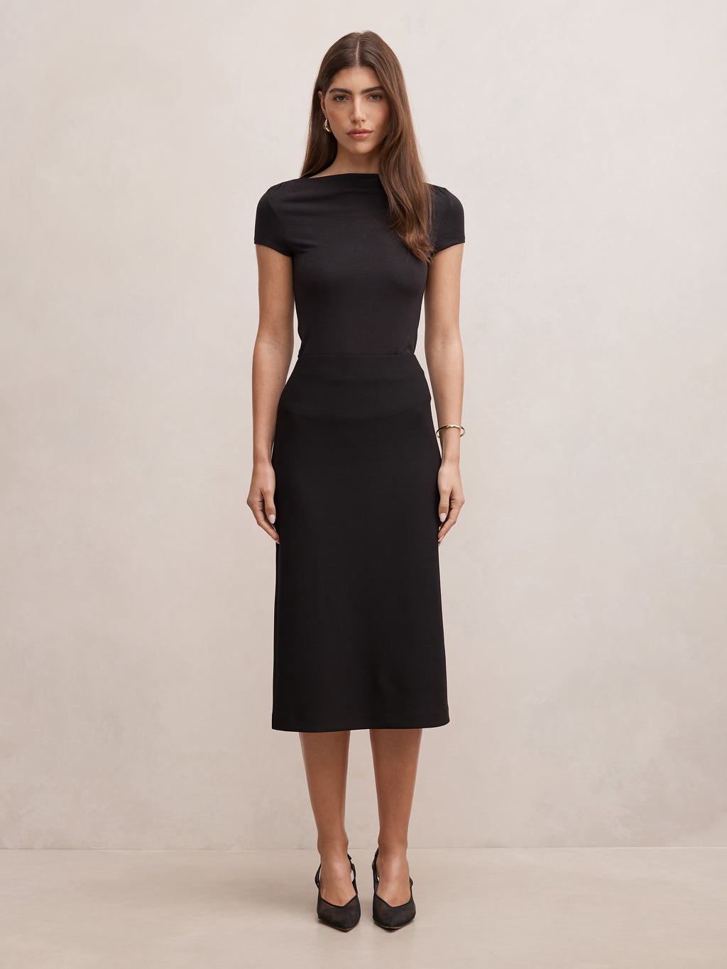 Jayda Crepe Pencil Skirt