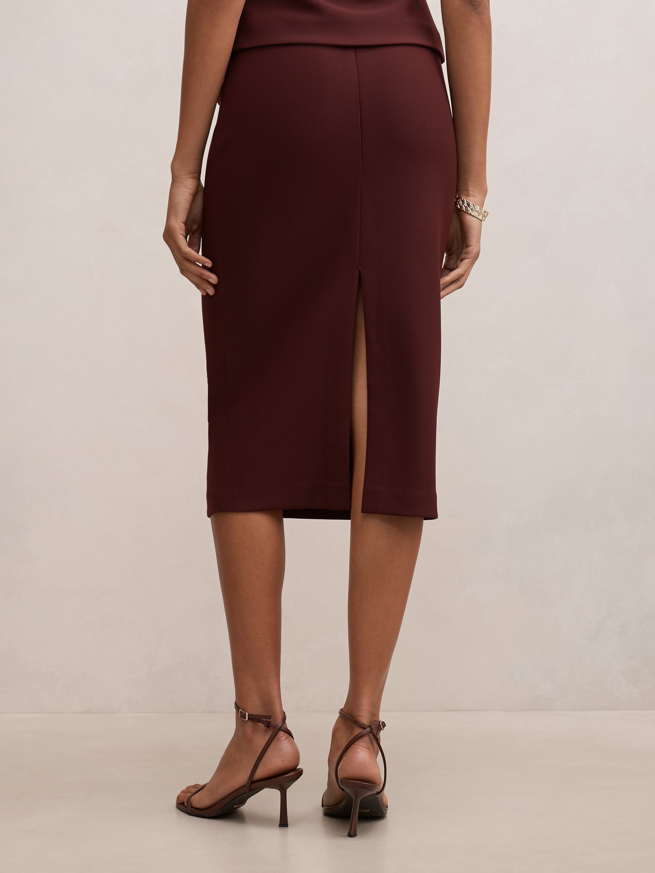 Jayda Crepe Pencil Skirt