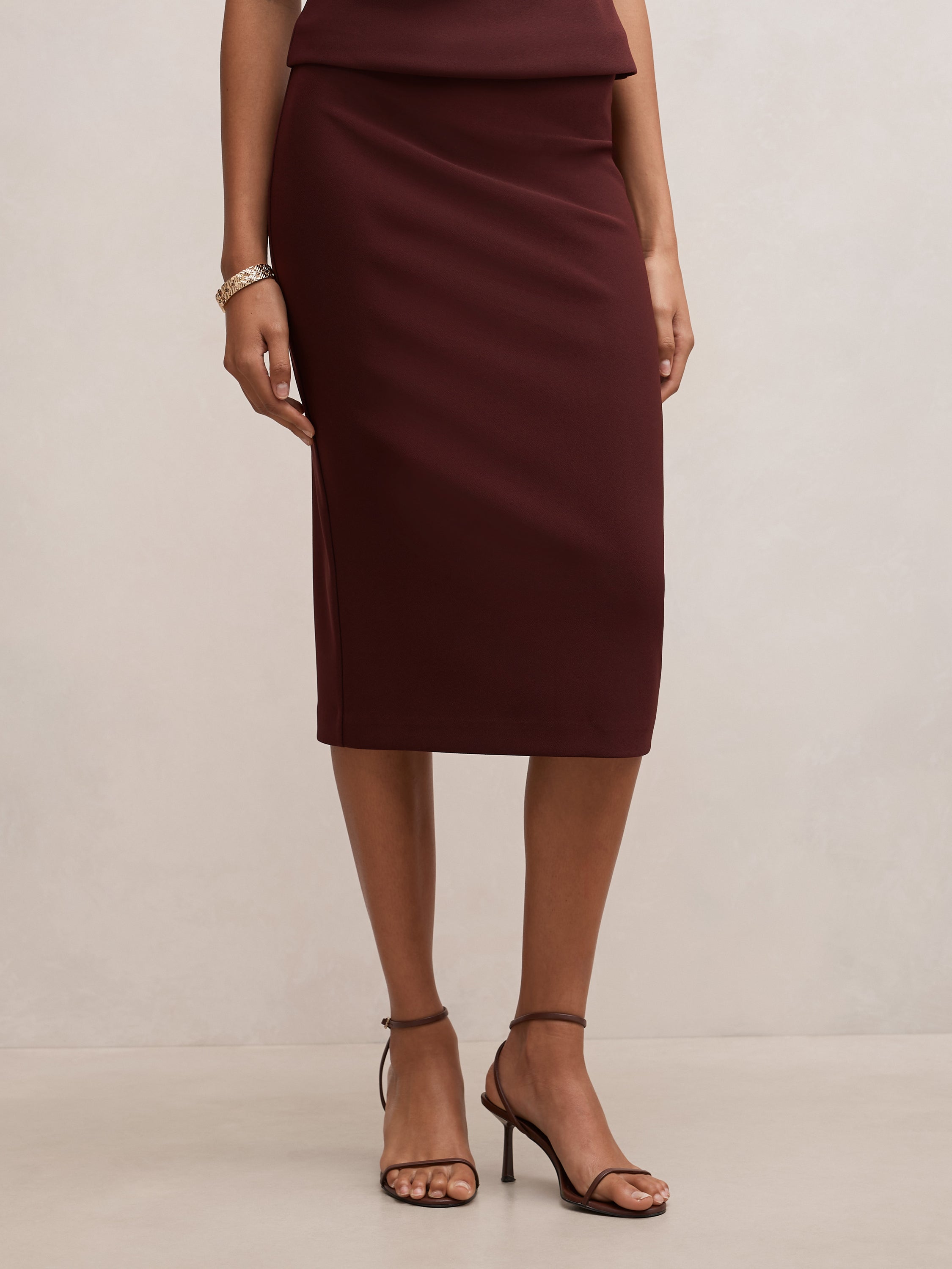 Jayda Crepe Pencil Skirt