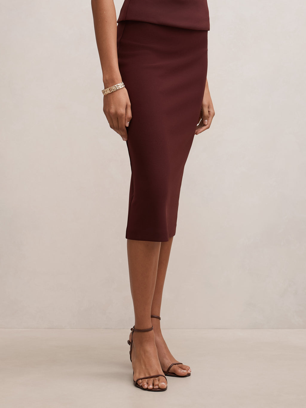 Jayda Crepe Pencil Skirt