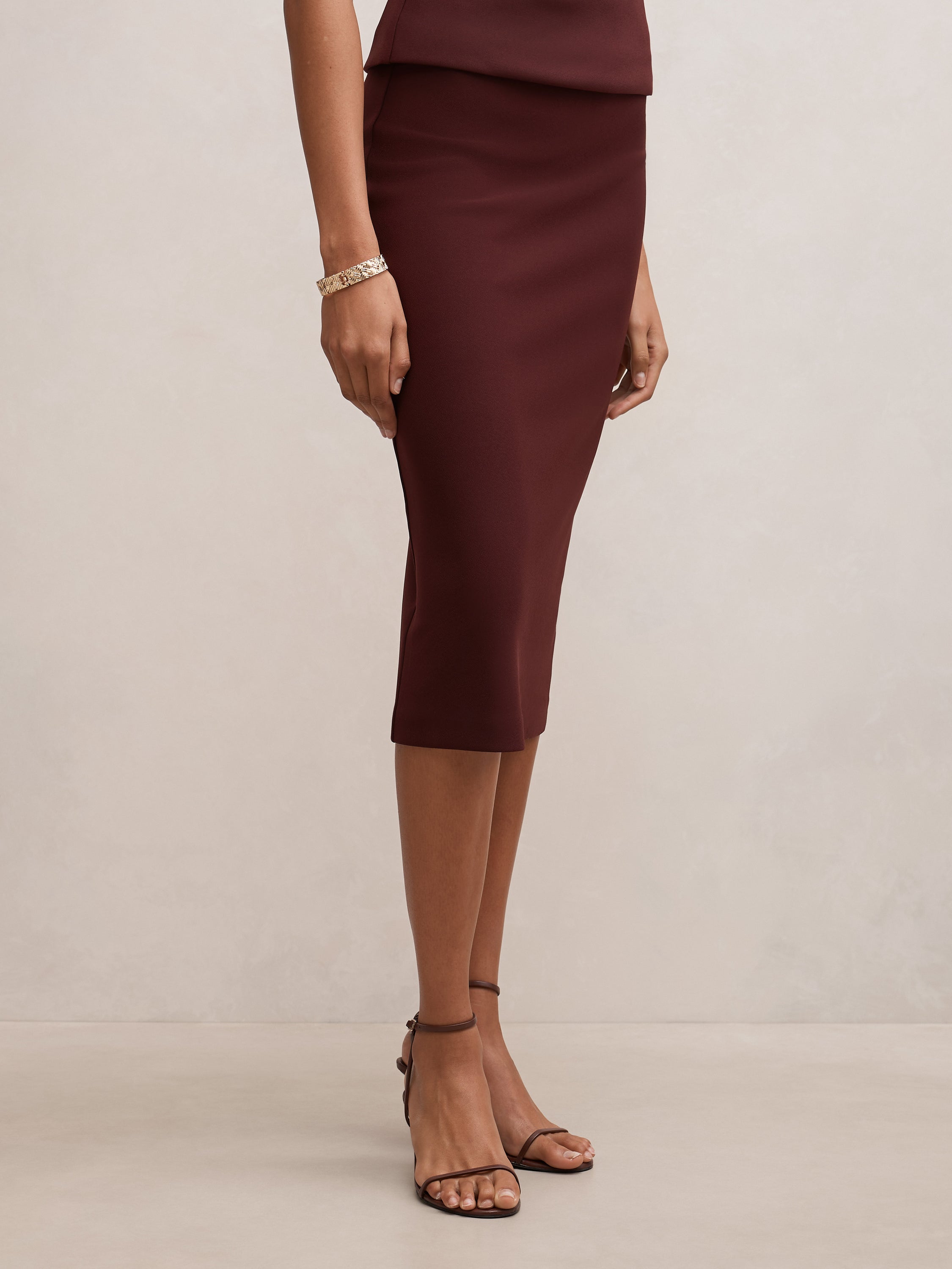 Jayda Crepe Pencil Skirt