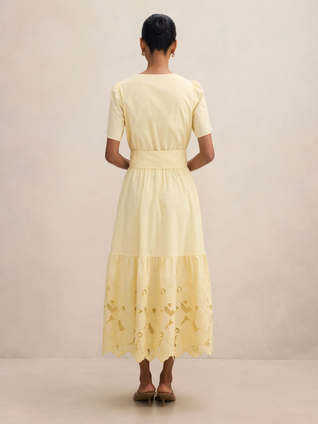 Charlotte Petite Embroidered Midi Dress
