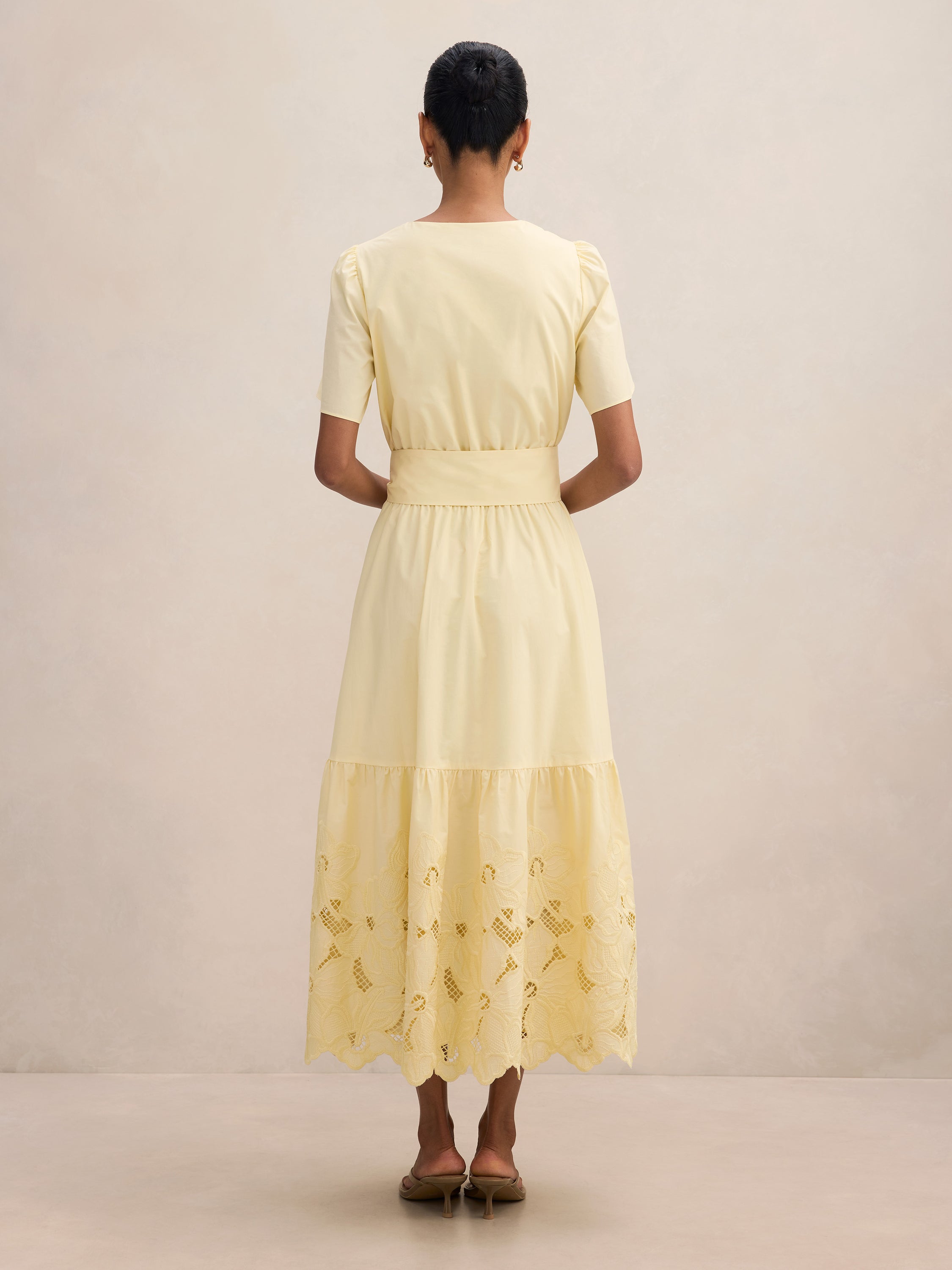 Charlotte Petite Embroidered Midi Dress