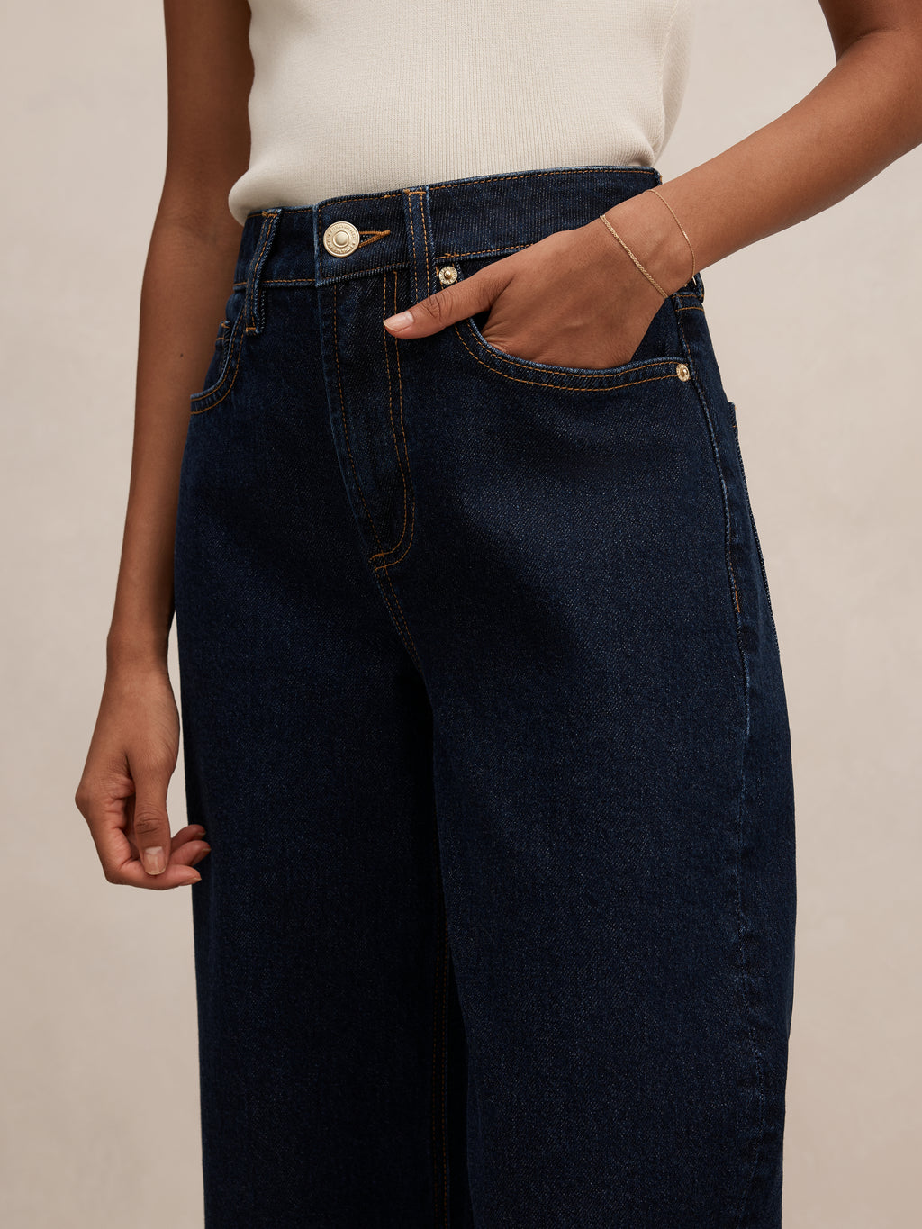 Nicki Petite Mid Rise Straight Jean